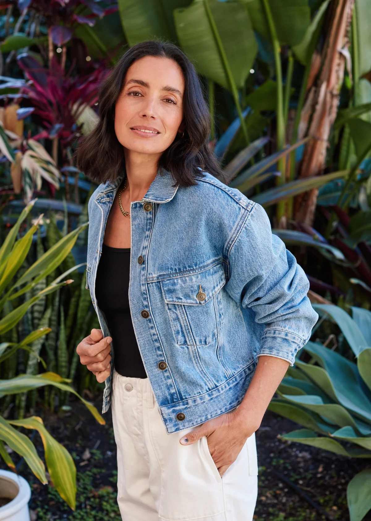 CHARLIE CROP DENIM JACKET - Image 10
