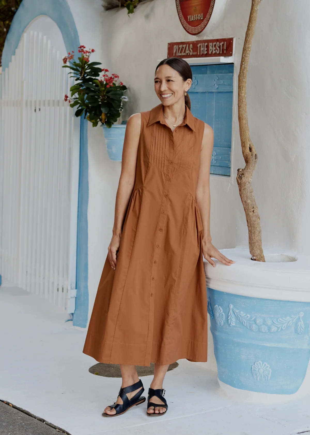 CORINNE SHIRTDRESS - CAMEL - Image 8