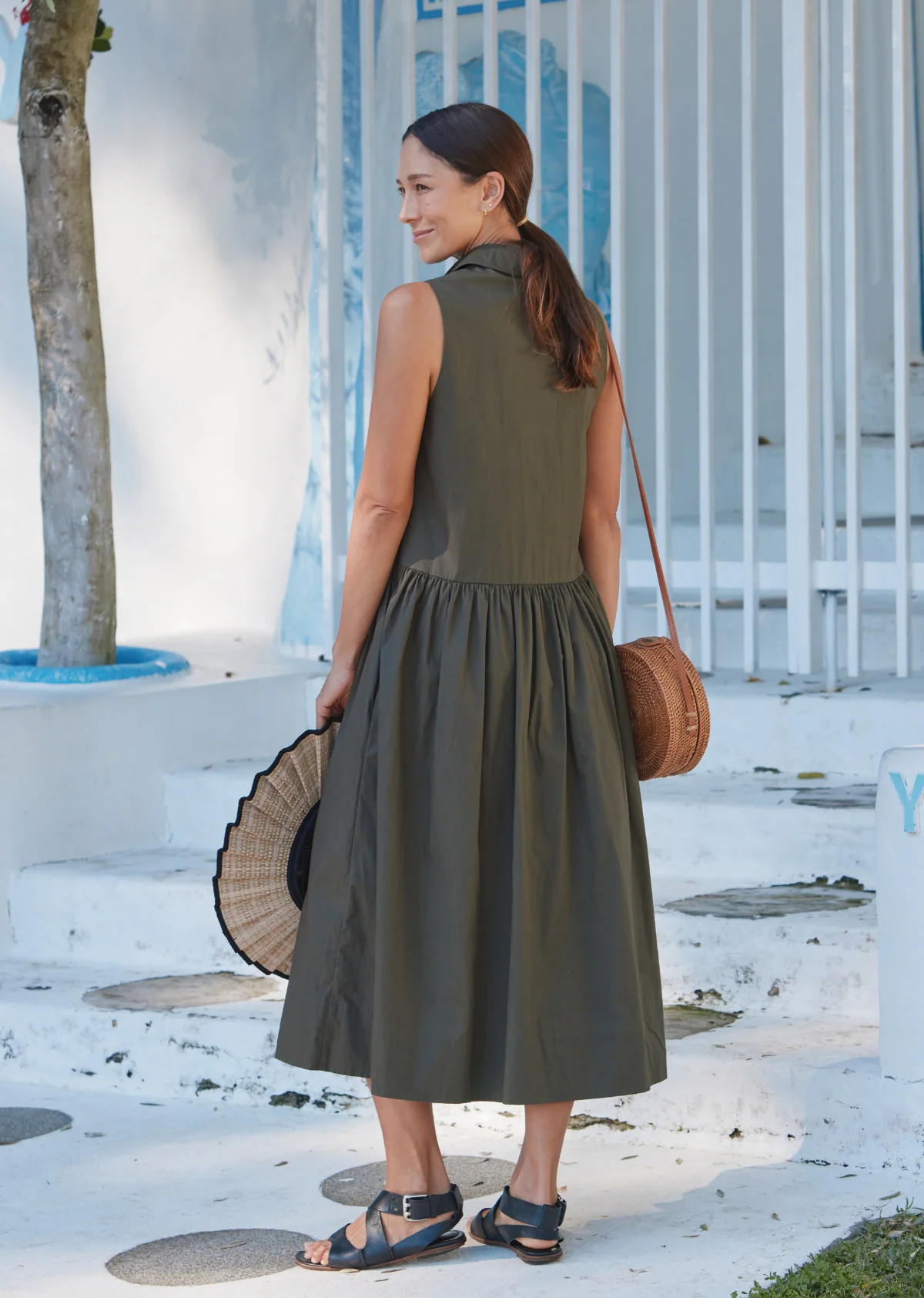 CORINNE SHIRTDRESS - KHAKI - PETITE - Image 4