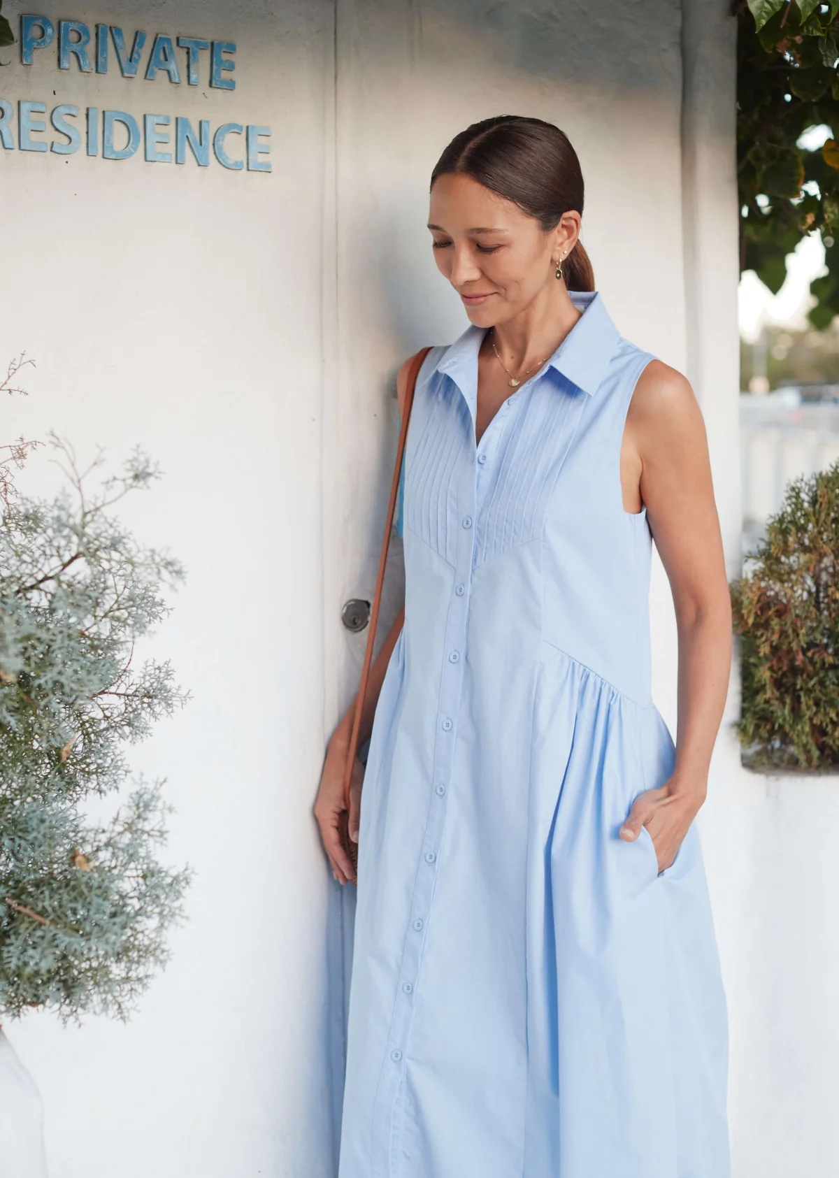 CORINNE SHIRTDRESS - SKY BLUE - Image 8
