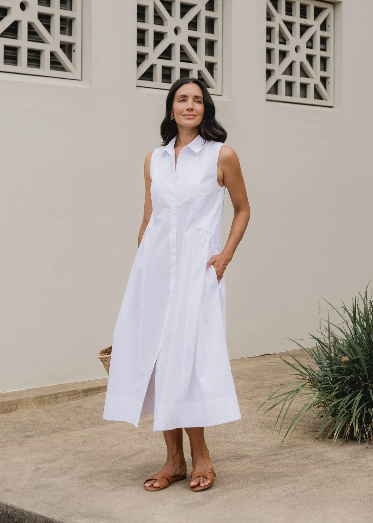 CORINNE SHIRTDRESS - WHITE - Image 6