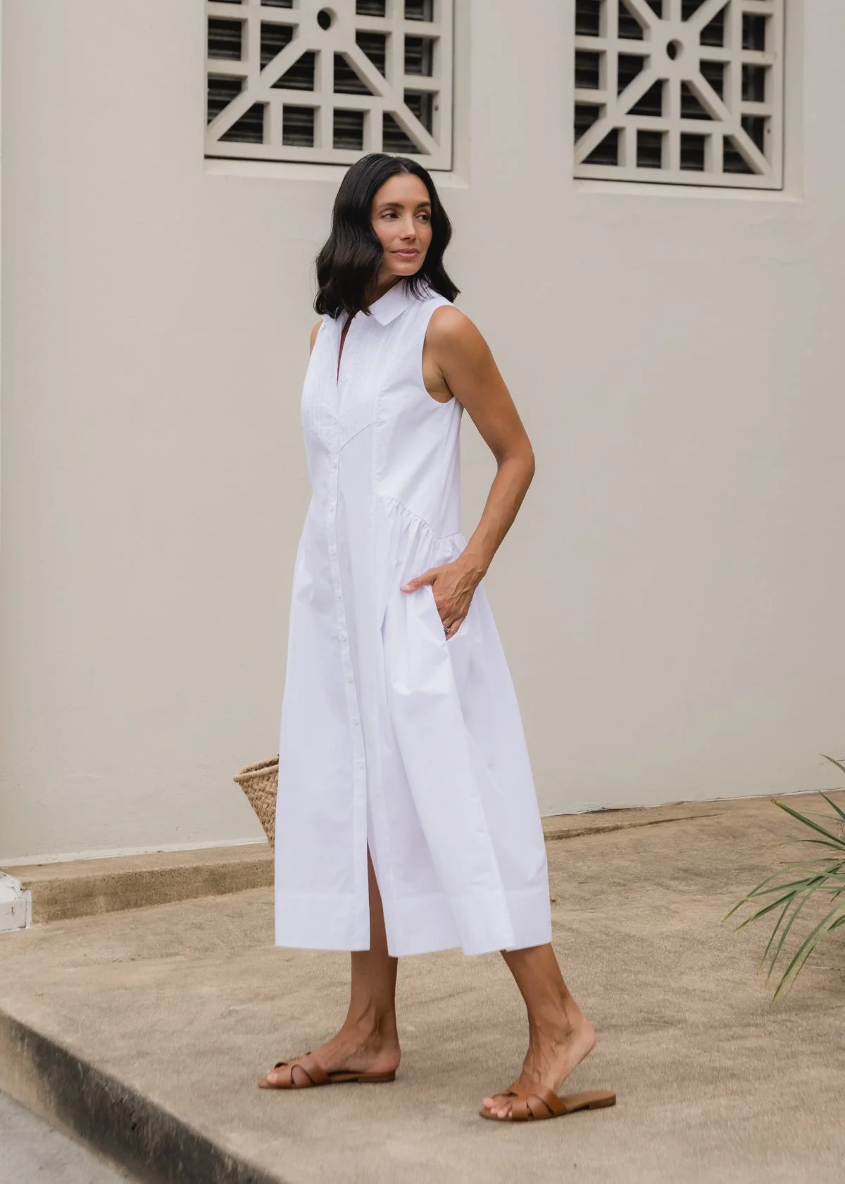 CORINNE SHIRTDRESS - WHITE - Image 8