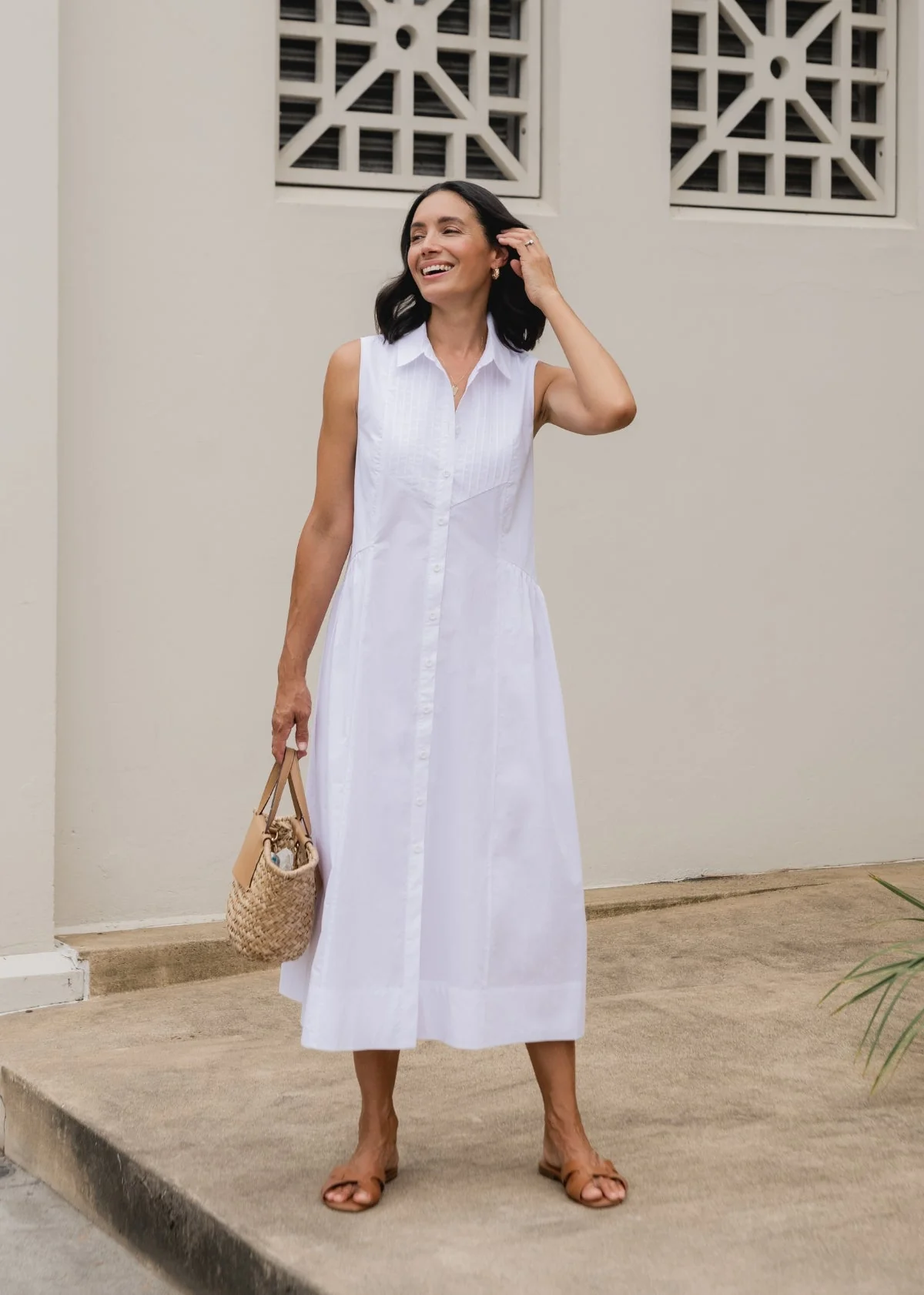 CORINNE SHIRTDRESS - WHITE - Image 9