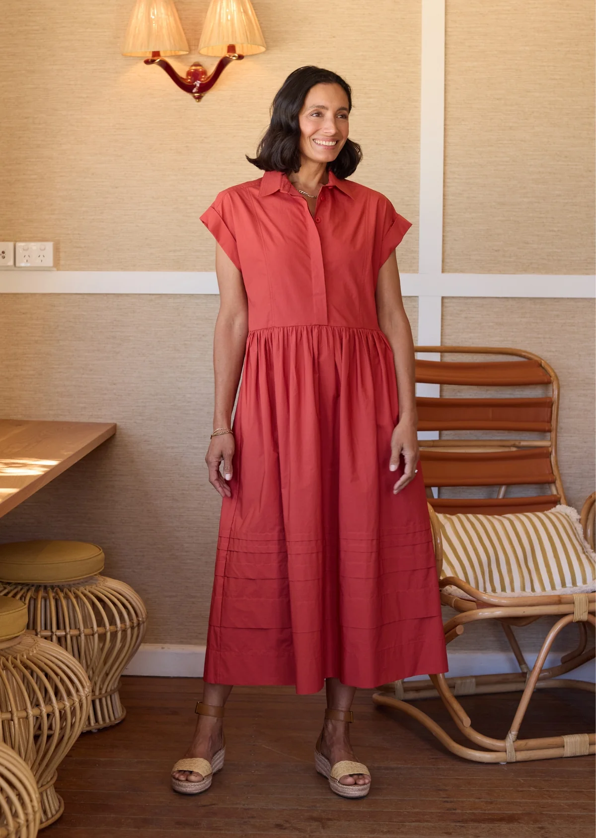 GRACIE SHIRTDRESS - TUSCAN ROSE - Image 3