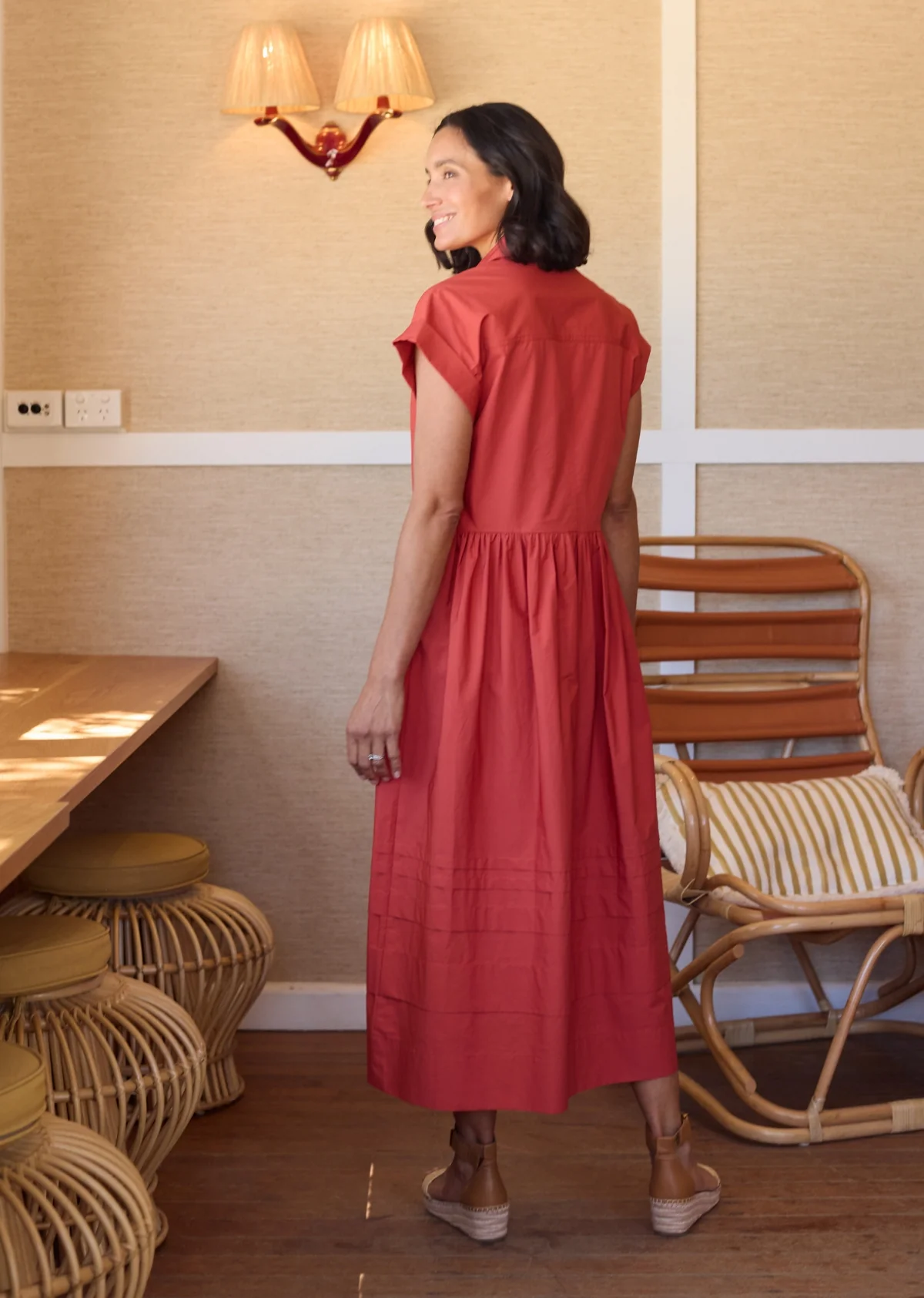 GRACIE SHIRTDRESS - TUSCAN ROSE - Image 4
