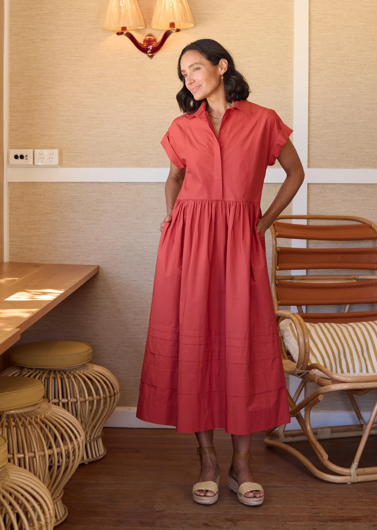 GRACIE SHIRTDRESS - TUSCAN ROSE - Image 6
