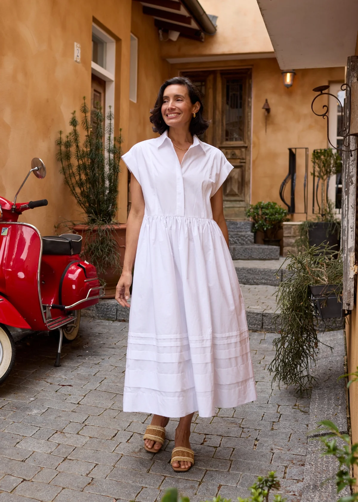 GRACIE SHIRTDRESS - WHITE - PETITE - Image 5