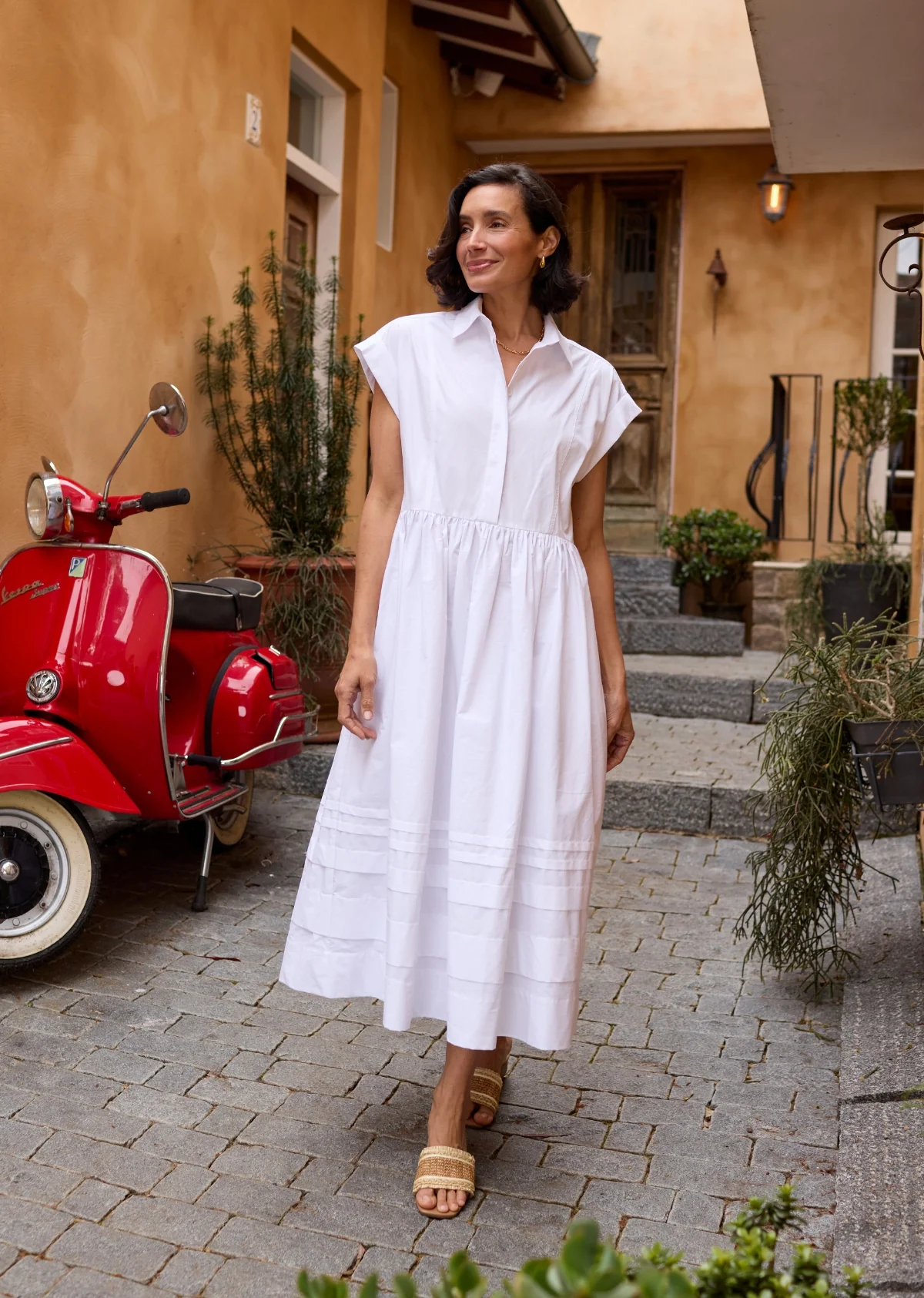 GRACIE SHIRTDRESS - WHITE - PETITE - Image 6