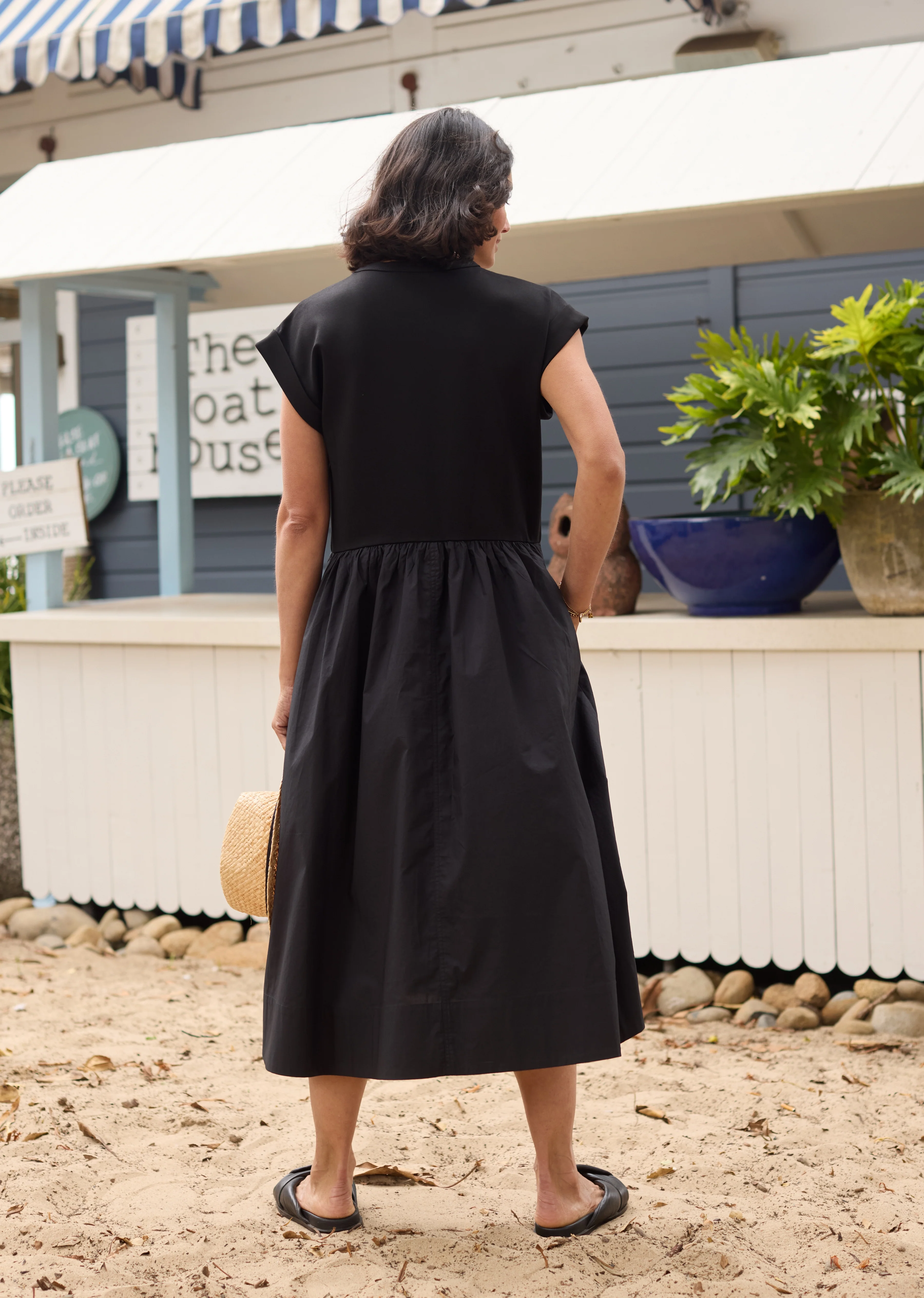 GRETA MIDI DRESS - BLACK - PETITE - Image 5