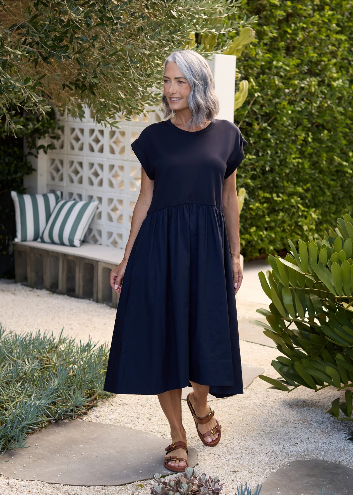 GRETA MIDI DRESS - FRENCH NAVY - Image 5