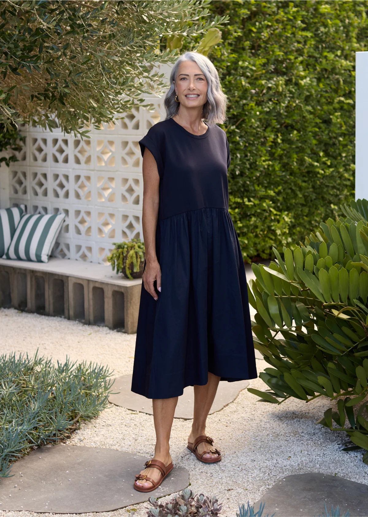 GRETA MIDI DRESS - FRENCH NAVY - Image 6