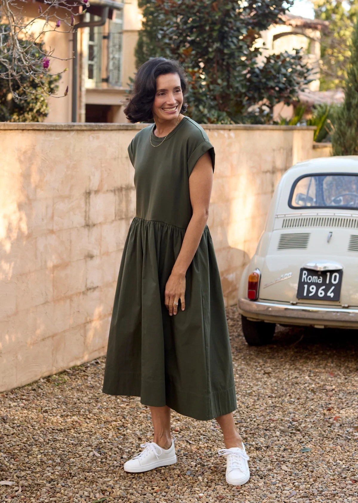 GRETA MIDI DRESS - KHAKI - Image 12
