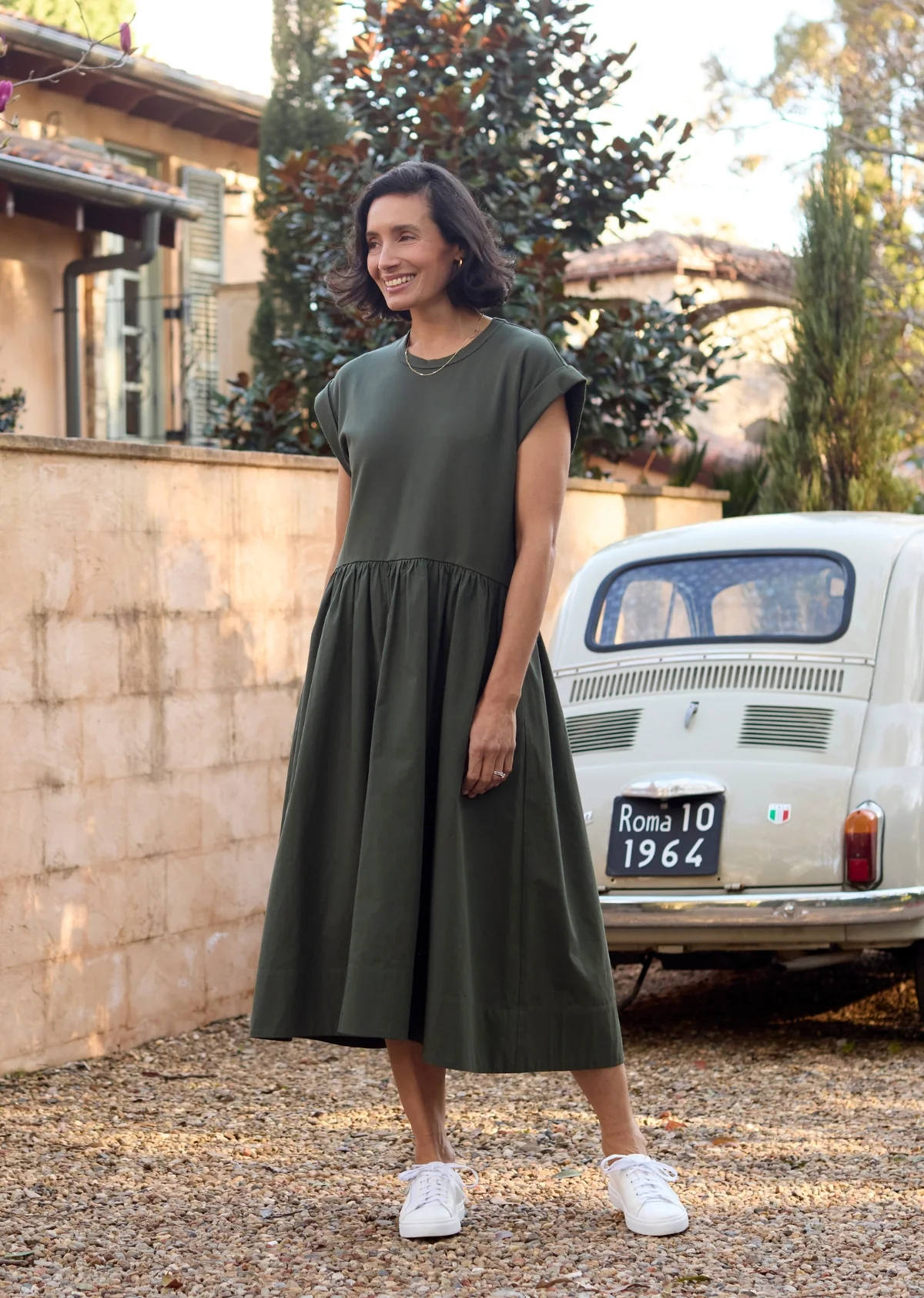 GRETA MIDI DRESS - KHAKI - Image 4