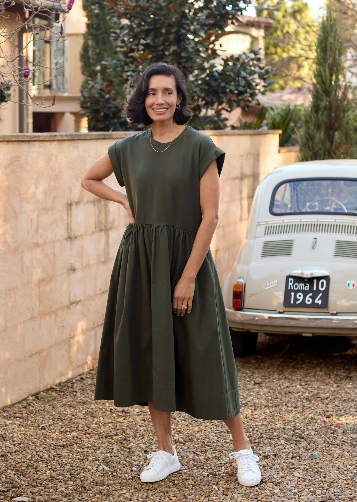 GRETA MIDI DRESS - KHAKI - PETITE - Image 10