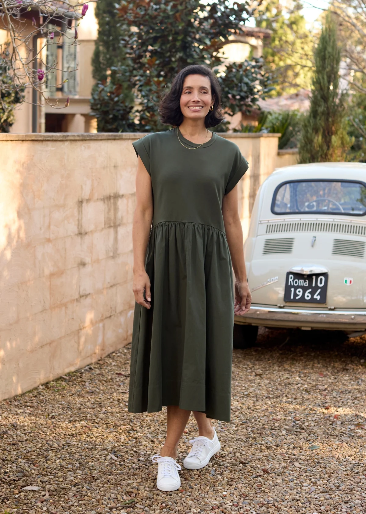 GRETA MIDI DRESS - KHAKI - PETITE - Image 6