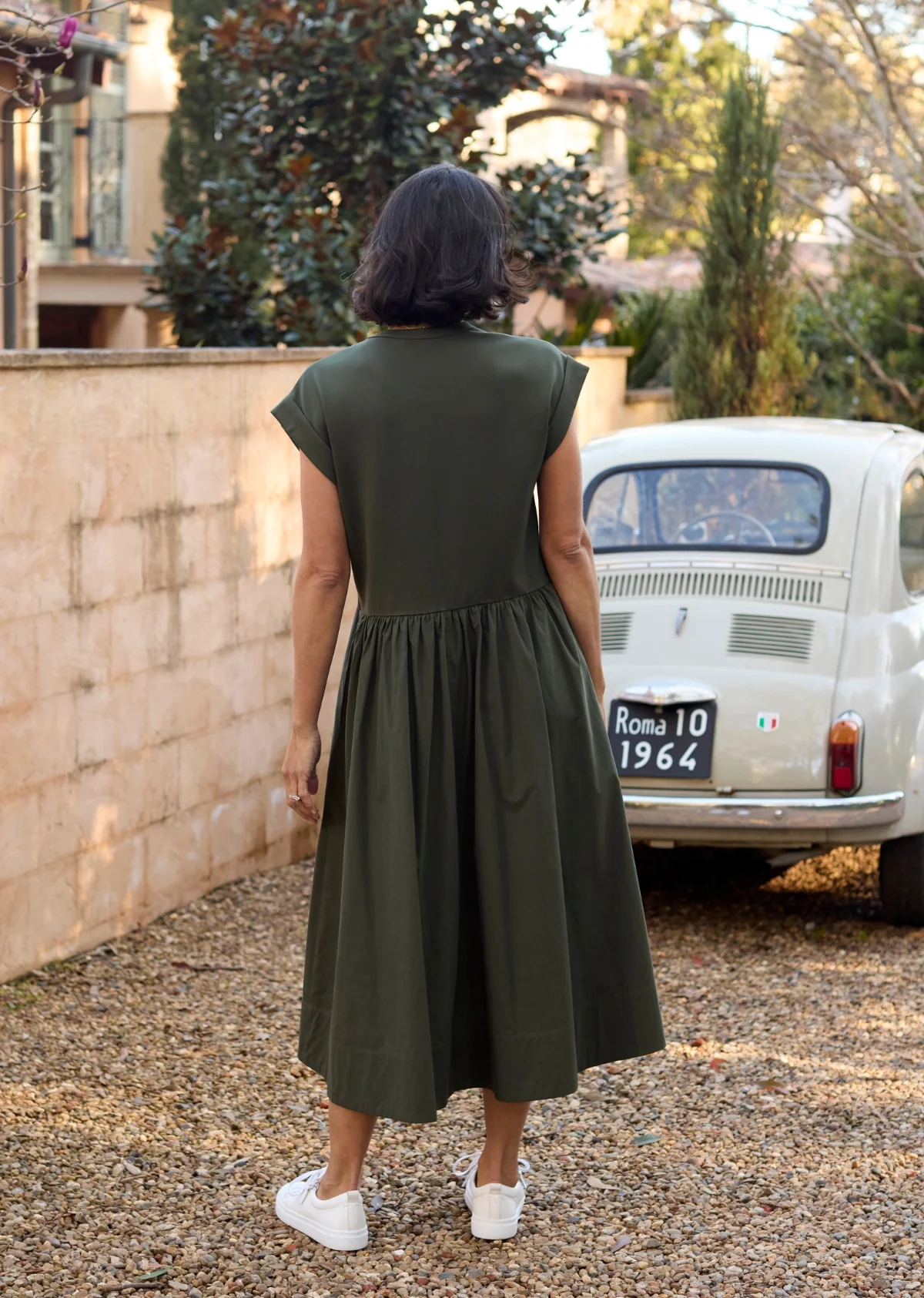 GRETA MIDI DRESS - KHAKI - PETITE - Image 8