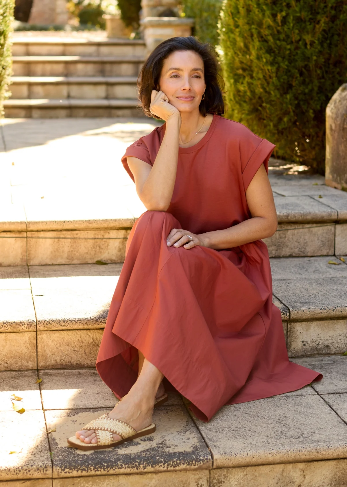GRETA MIDI DRESS - TERRACOTTA - Image 4