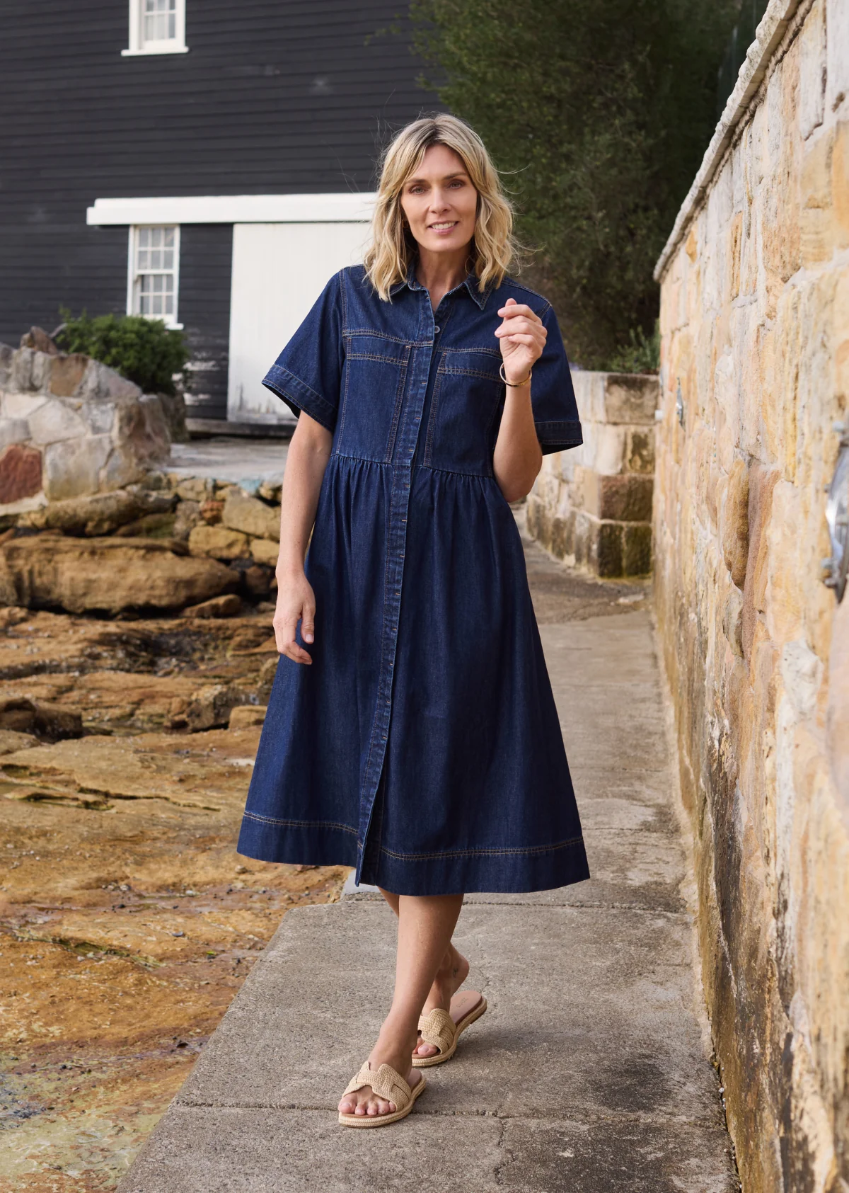 HARLEY DENIM DRESS - INDIGO - Image 2
