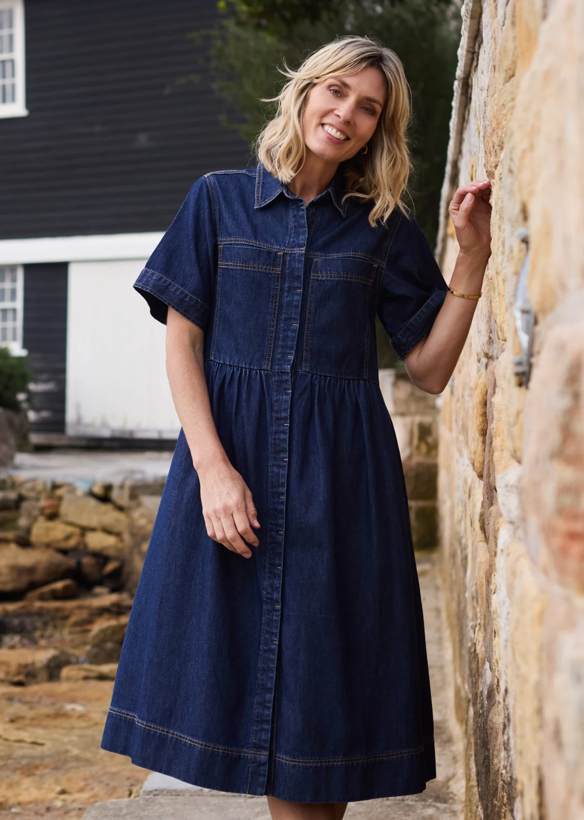 HARLEY DENIM DRESS - INDIGO - Image 9