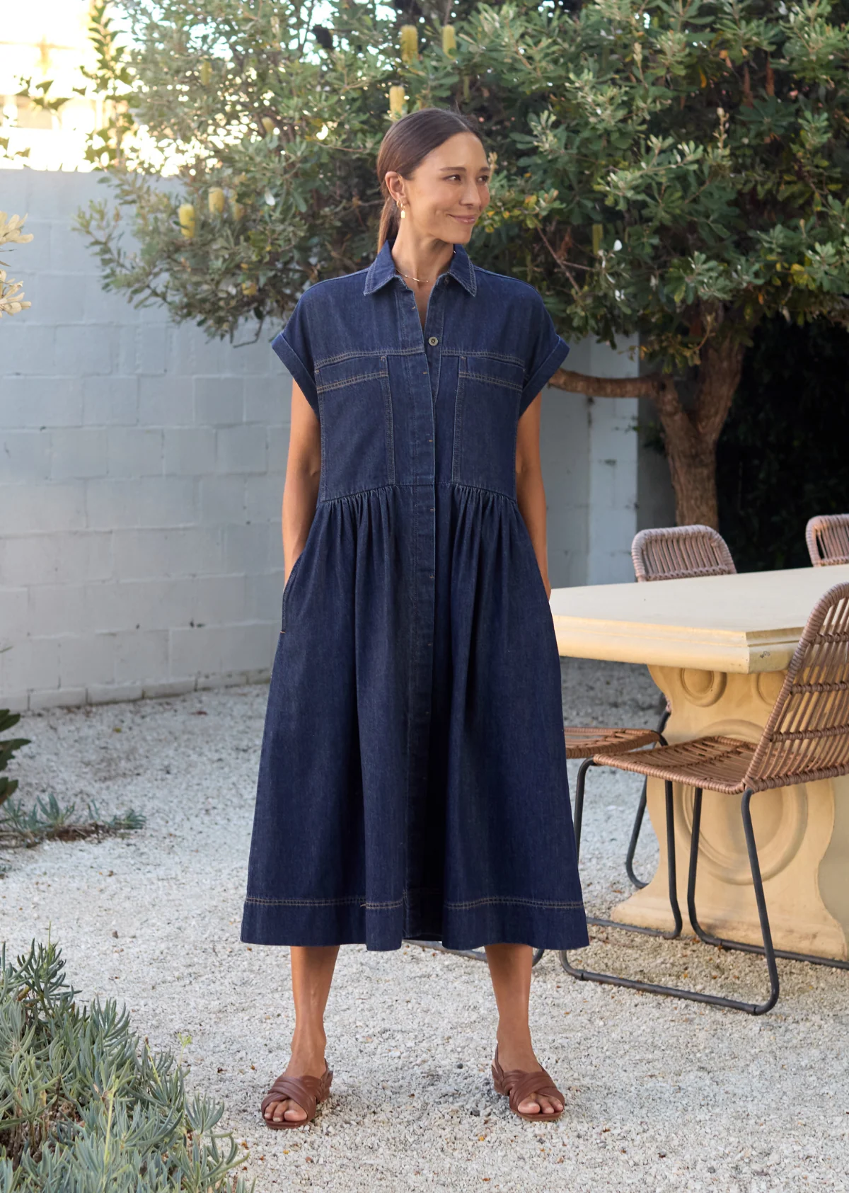 HARPER DENIM DRESS - INDIGO - Image 10