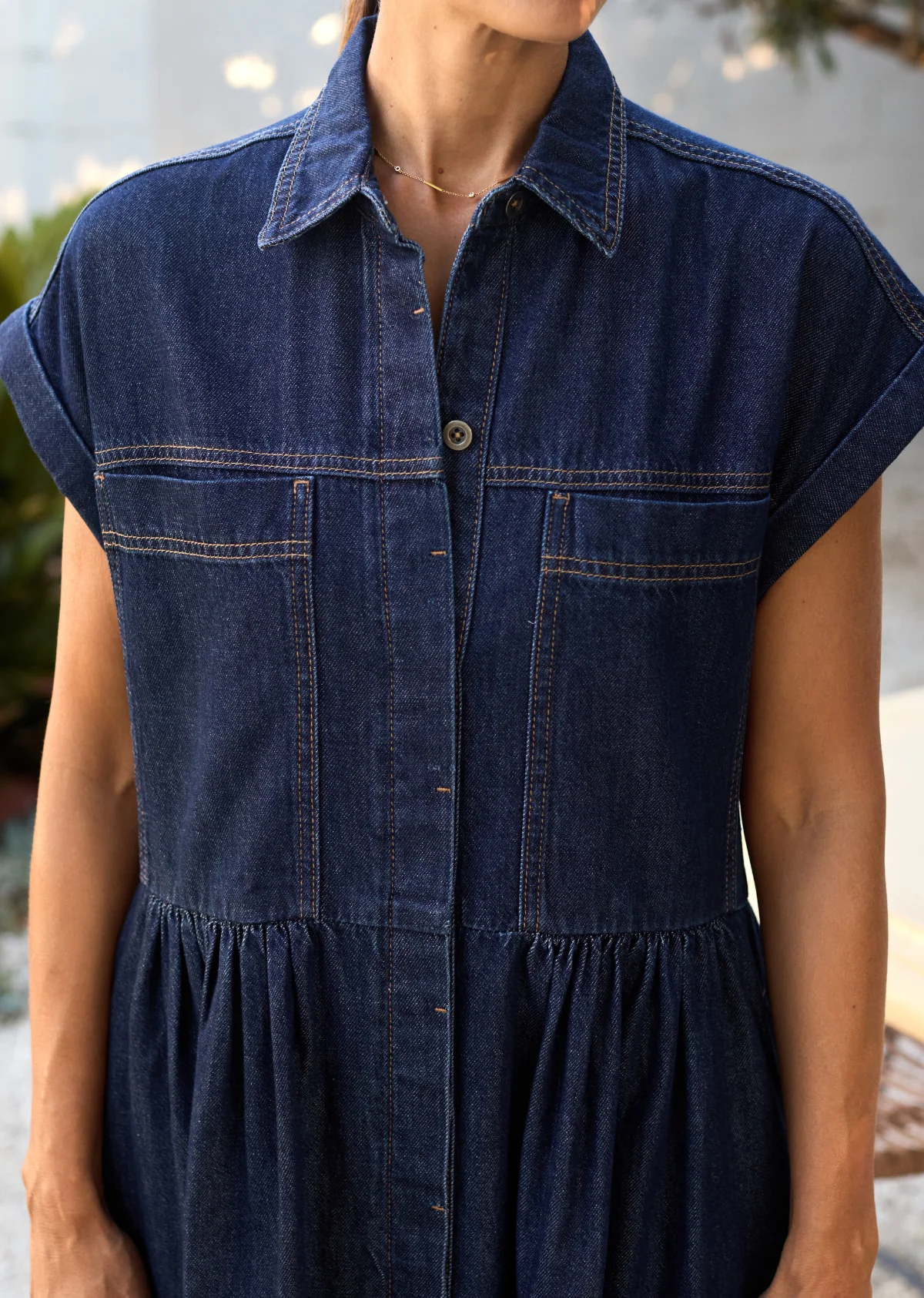 HARPER DENIM DRESS - INDIGO - Image 4