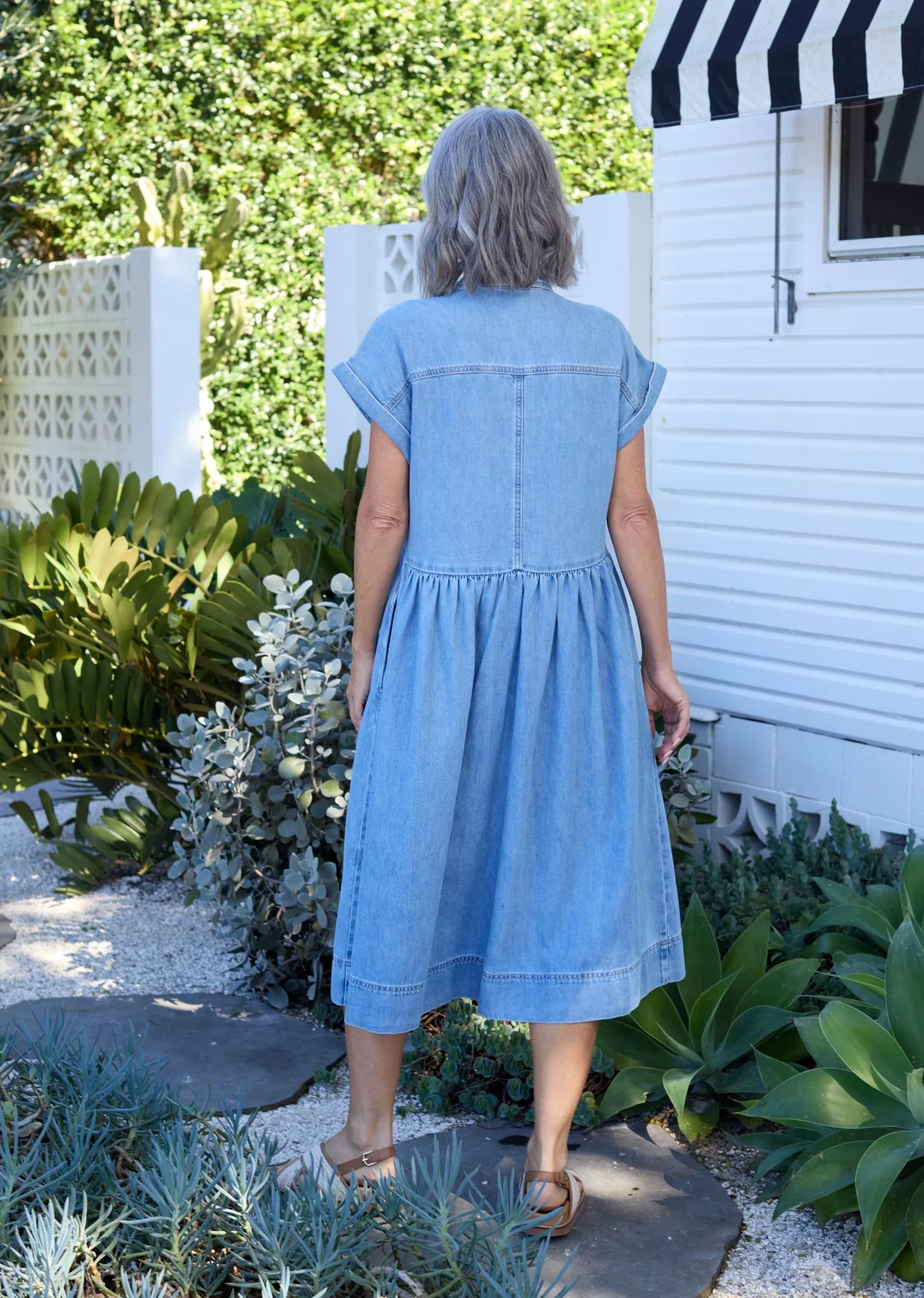 HARPER DENIM DRESS - LIGHT BLUE - Image 6