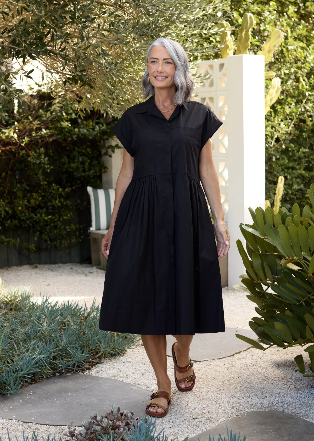 HARPER SHIRTDRESS - BLACK - Image 4