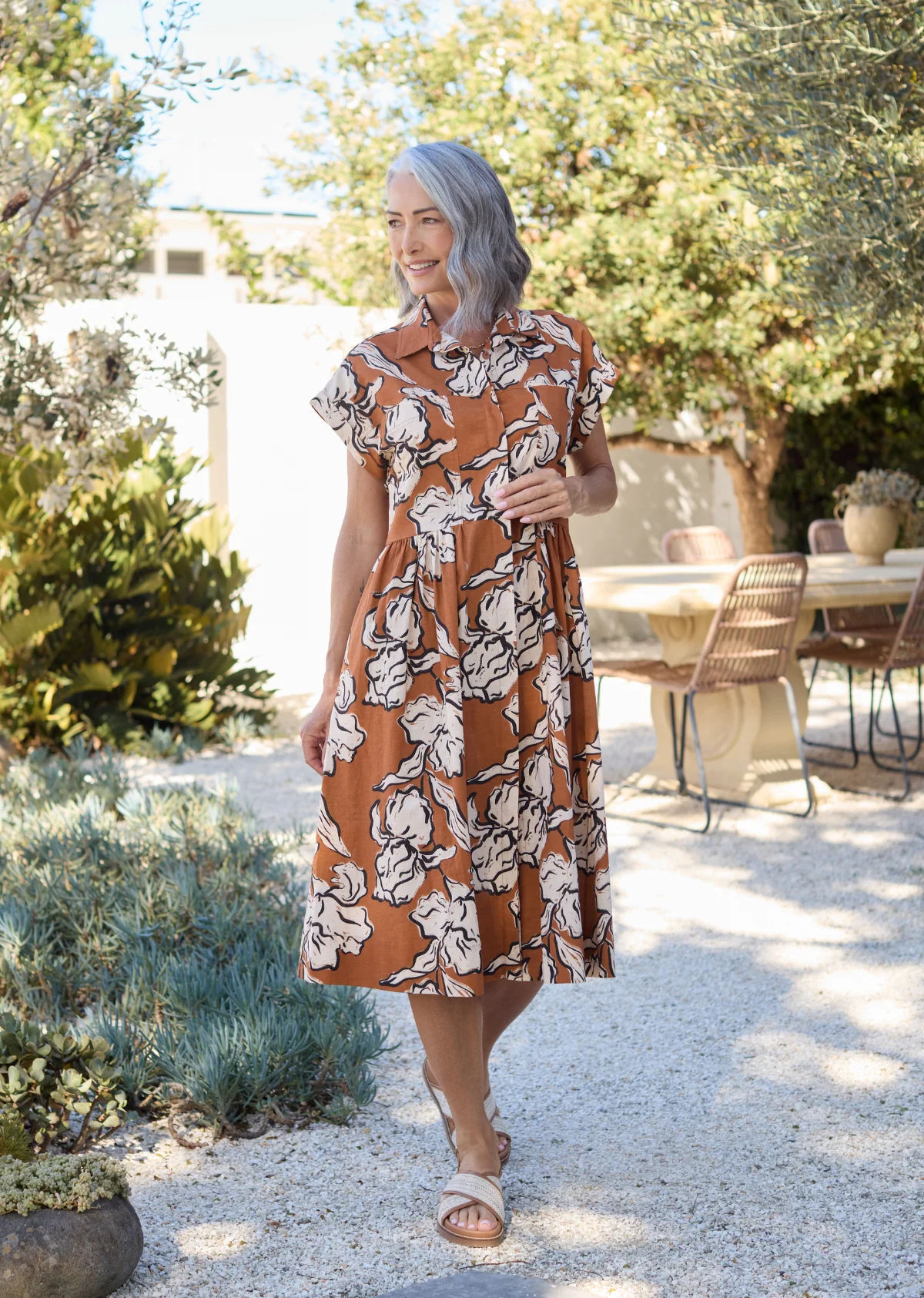 HARPER SHIRTDRESS - PEONY PRINT - Image 5