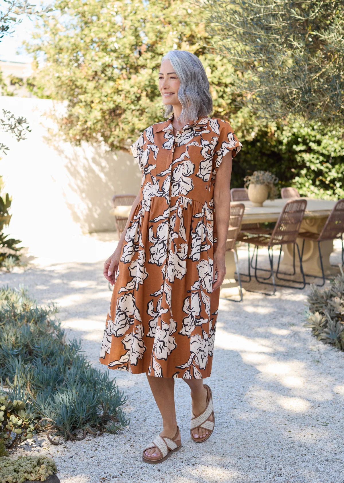 HARPER SHIRTDRESS - PEONY PRINT - Image 8
