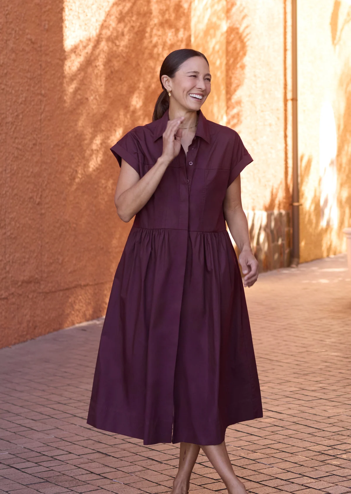 HARPER SHIRTDRESS - WINE - Image 7