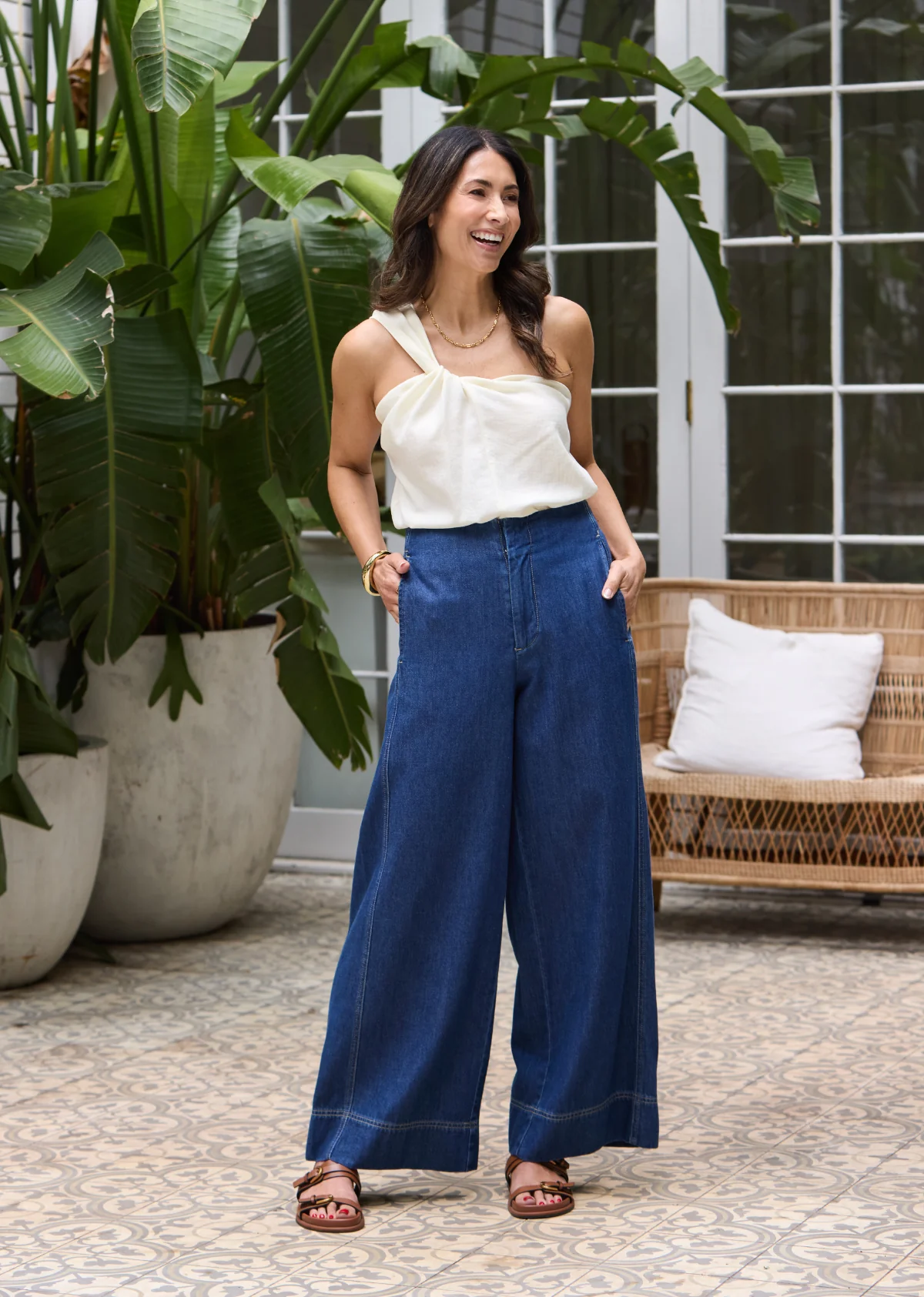 HOLLAND WIDE LEG DENIM PANT - Image 4