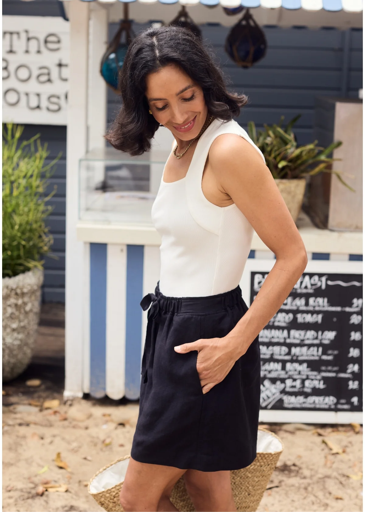 JEMIMA RIB TANK - IVORY - Image 4