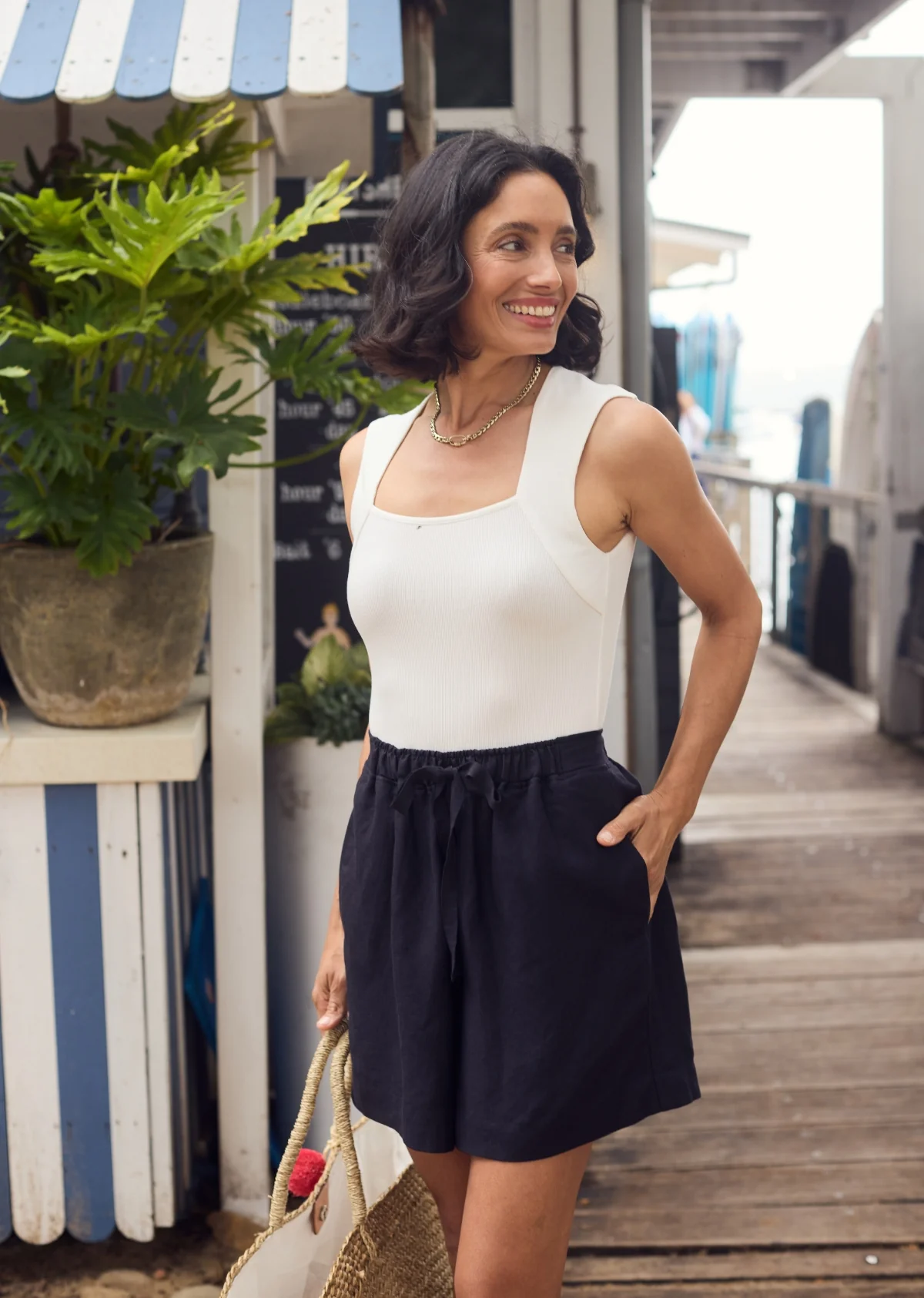 JEMIMA RIB TANK - IVORY - Image 7