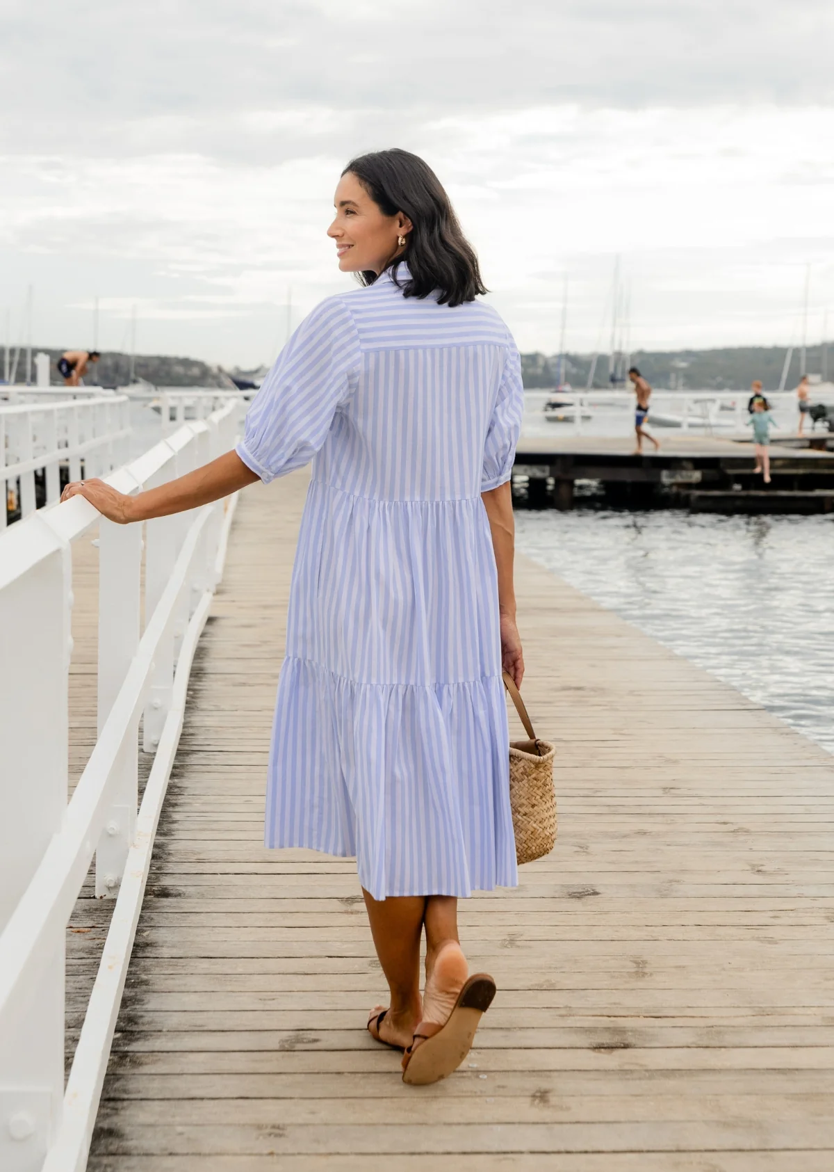 MARNIE SHIRTDRESS - SKY BLUE - PETITE - Image 4