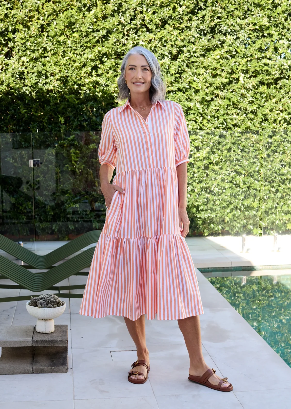 MARNIE SHIRTDRESS - TANGERINE - Image 5