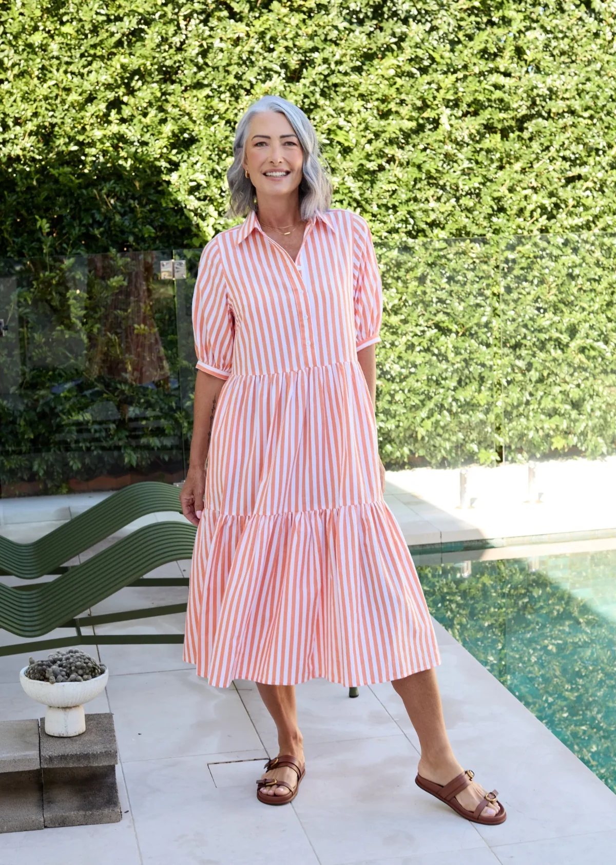 MARNIE SHIRTDRESS - TANGERINE - Image 8