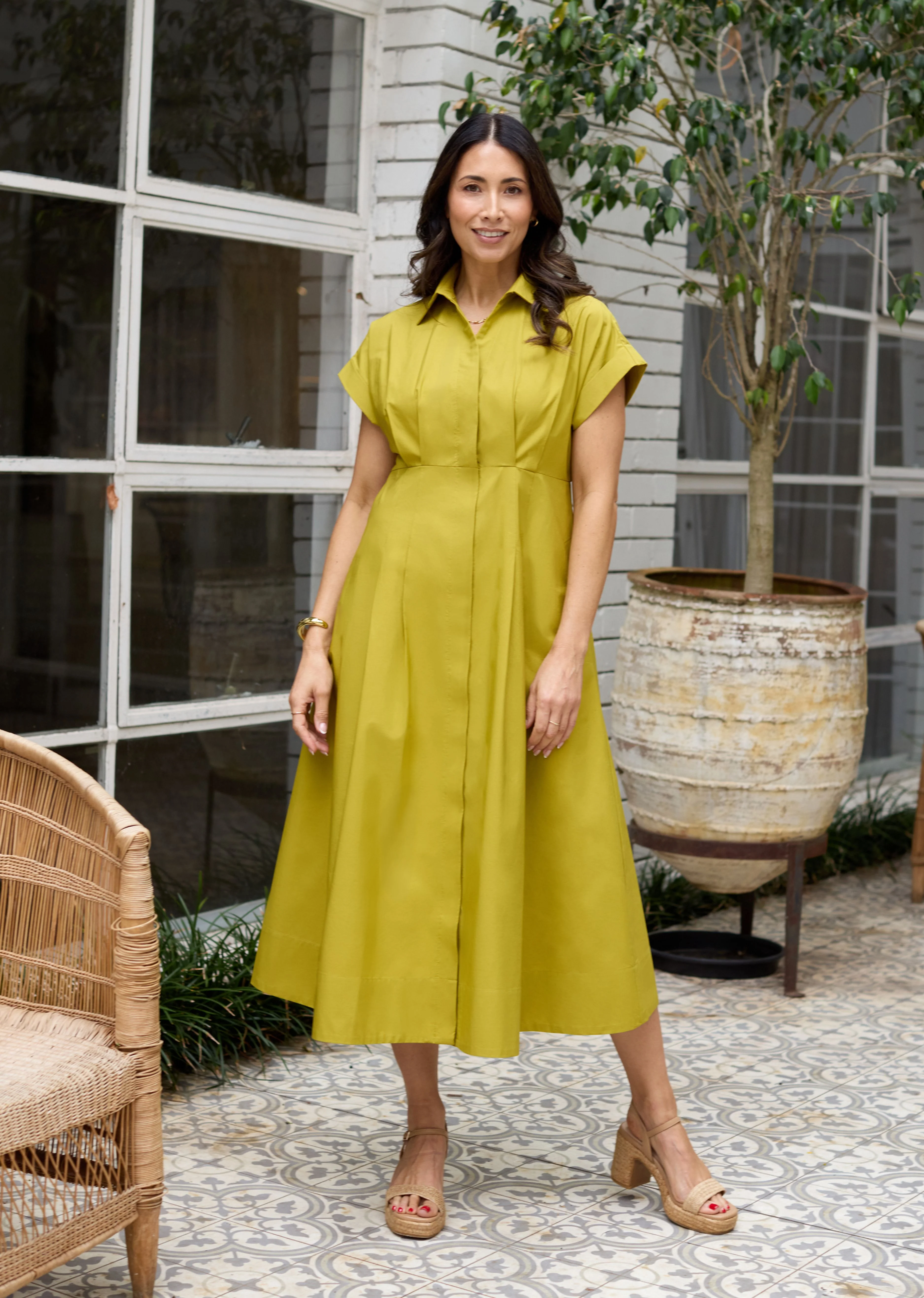 MILLY SHIRTDRESS - CHARTRUESE - Image 2