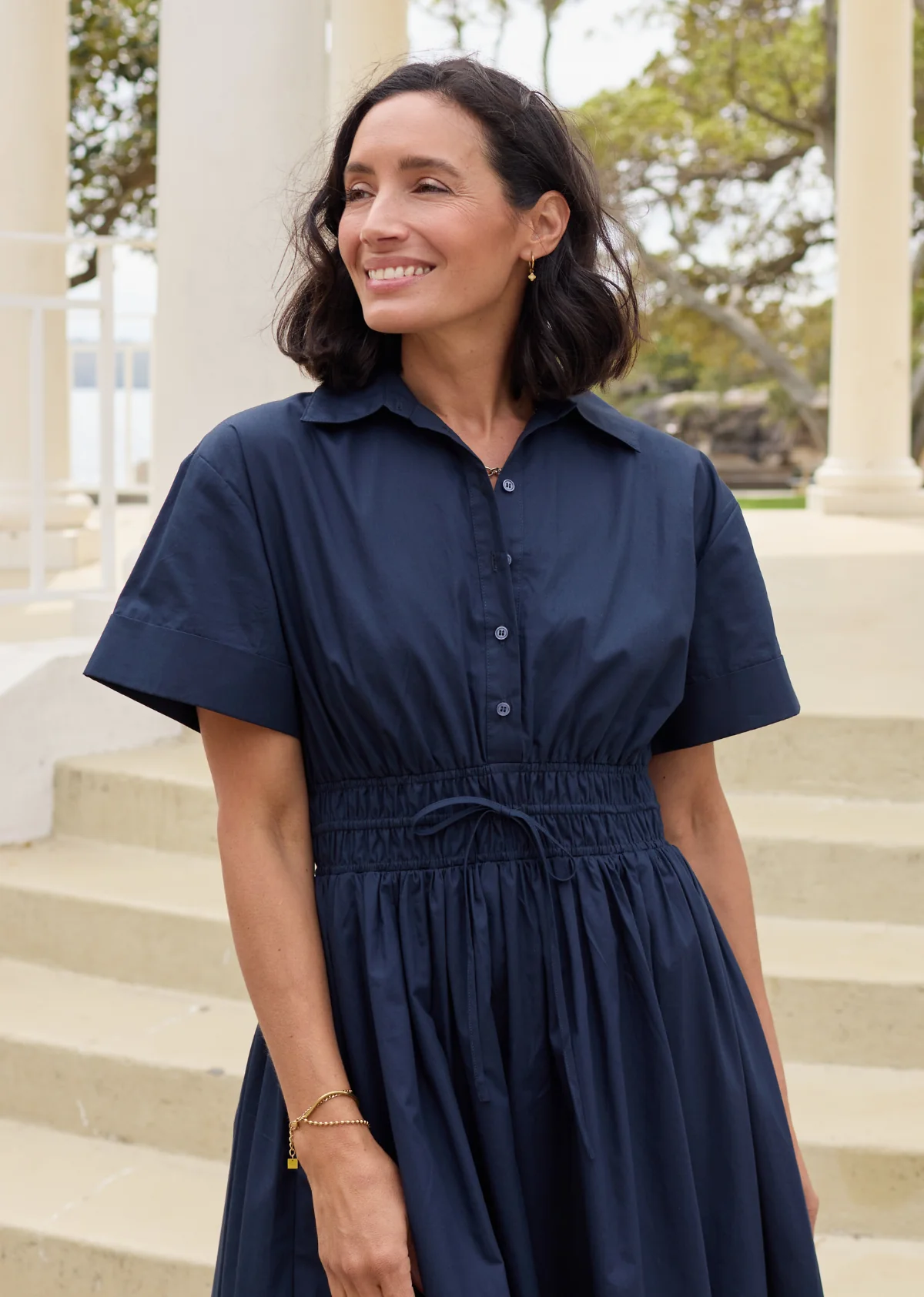 MINETTE SHIRTDRESS - FRENCH NAVY - Image 10