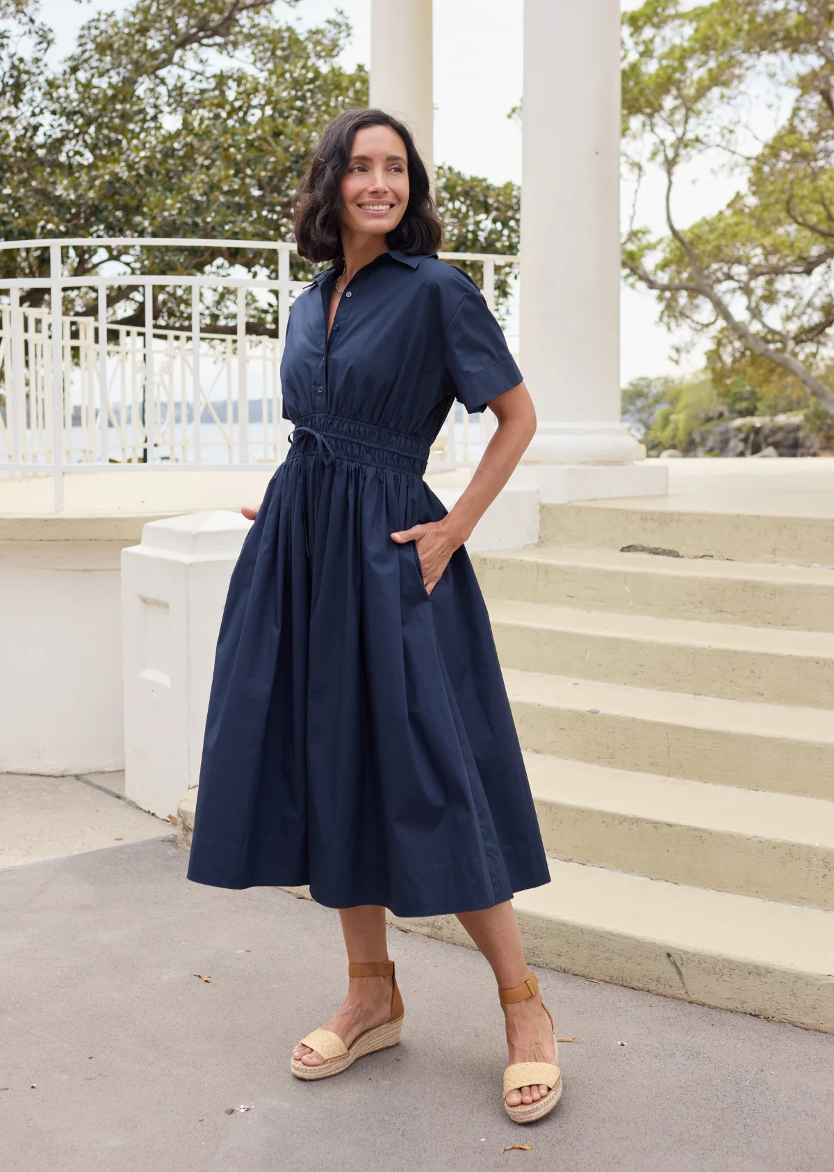 MINETTE SHIRTDRESS - FRENCH NAVY - Image 2