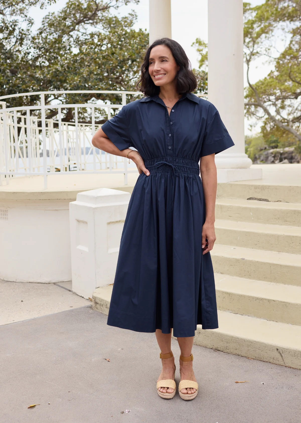MINETTE SHIRTDRESS - FRENCH NAVY - Image 4