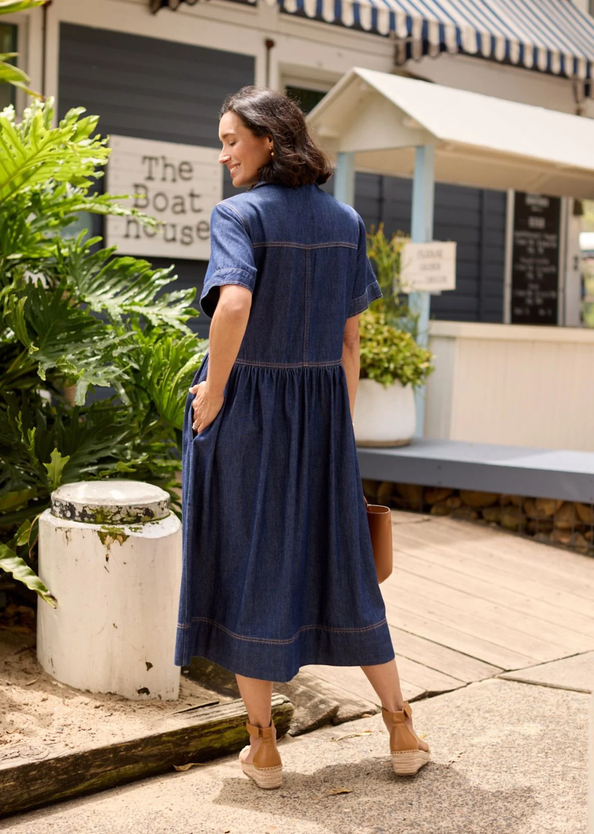 MONTANA DENIM SHIRTDRESS - INDIGO - PETITE - Image 3