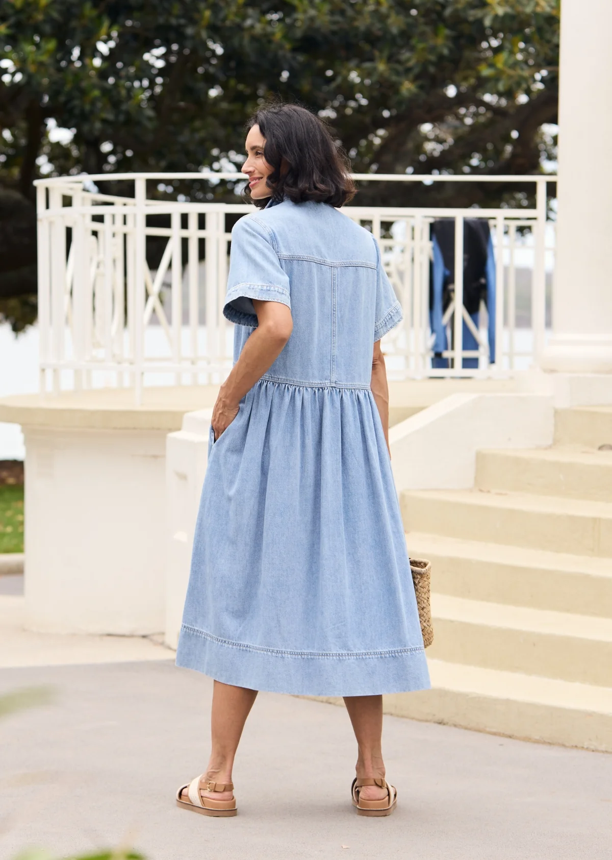 MONTANA DENIM SHIRTDRESS - LIGHT BLUE - Image 3