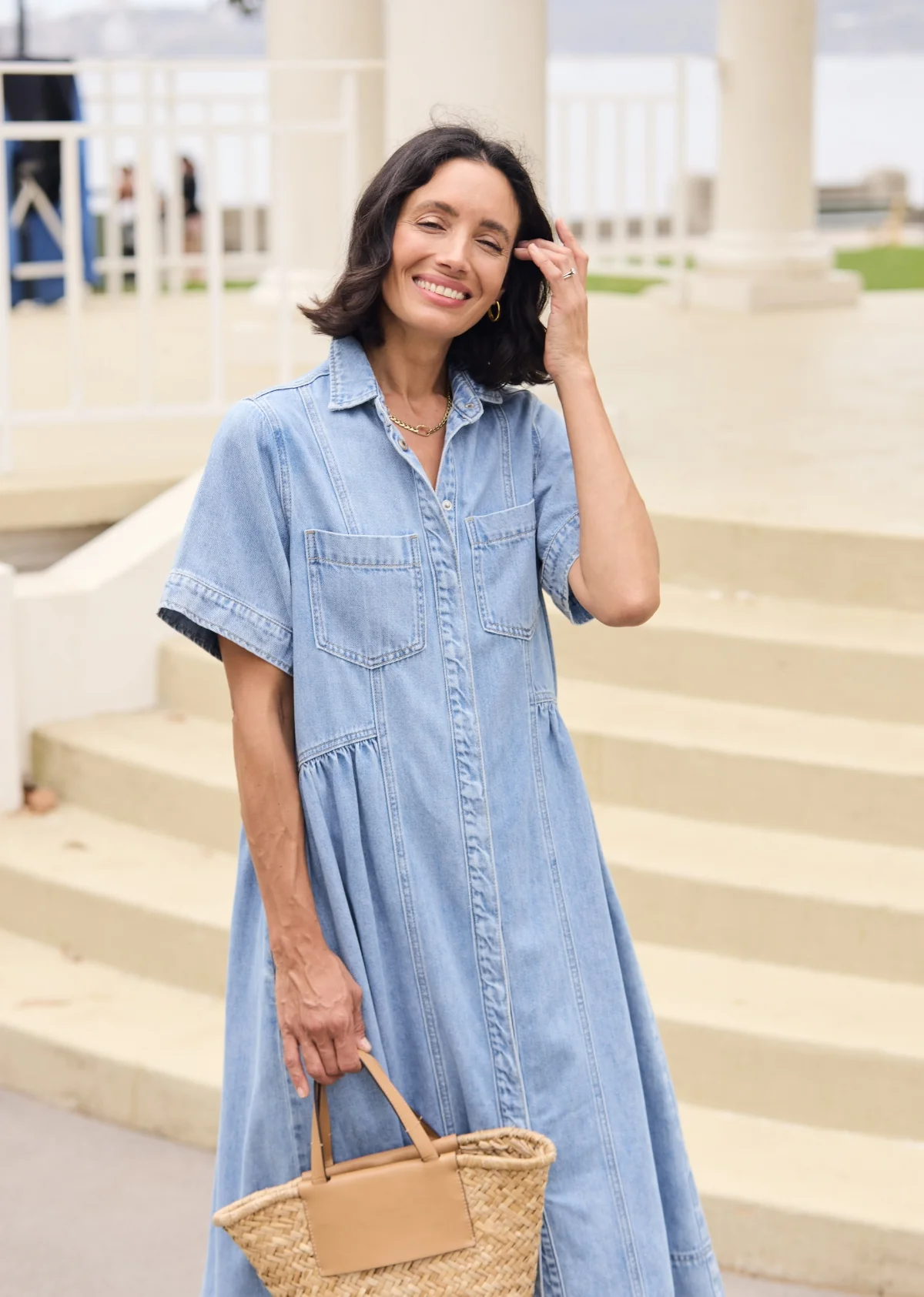 MONTANA DENIM SHIRTDRESS - LIGHT BLUE - Image 7