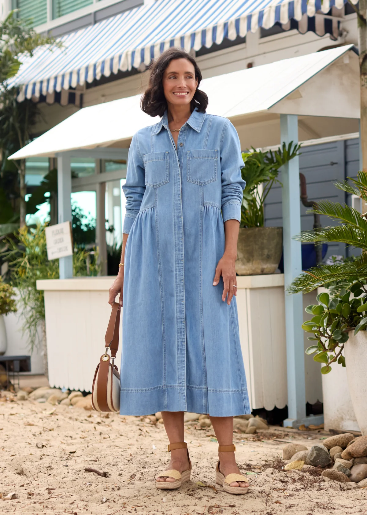 MONTANA LONG SLEEVE DENIM DRESS - LIGHT BLUE - Image 10