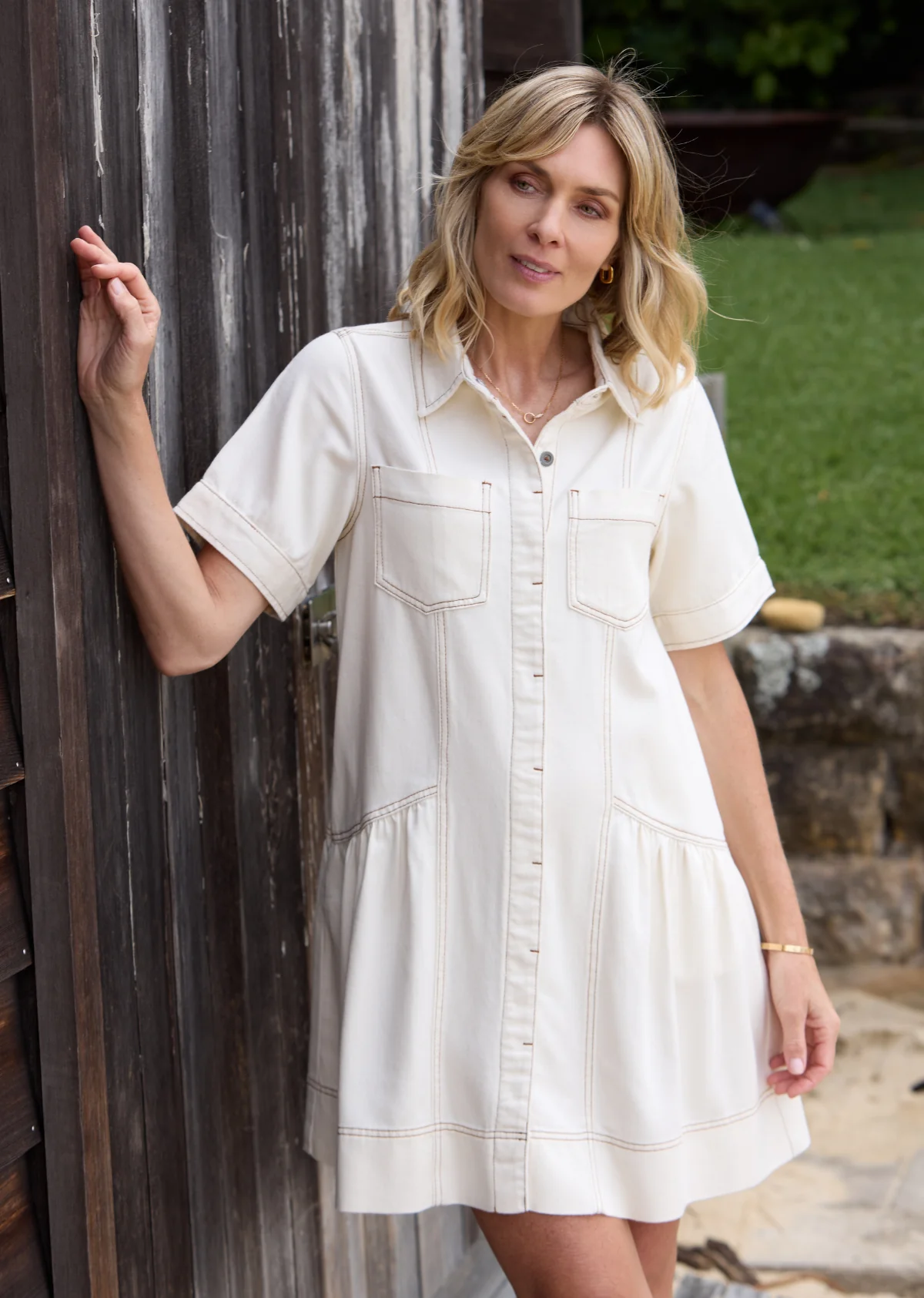MONTANA MINI DRESS - ECRU - Image 7
