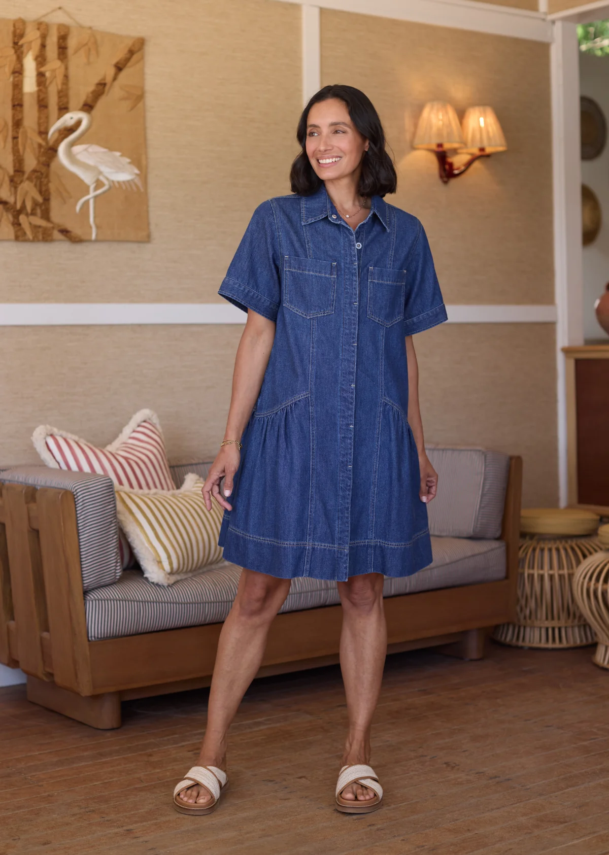 MONTANA MINI DRESS - MID BLUE - Image 6