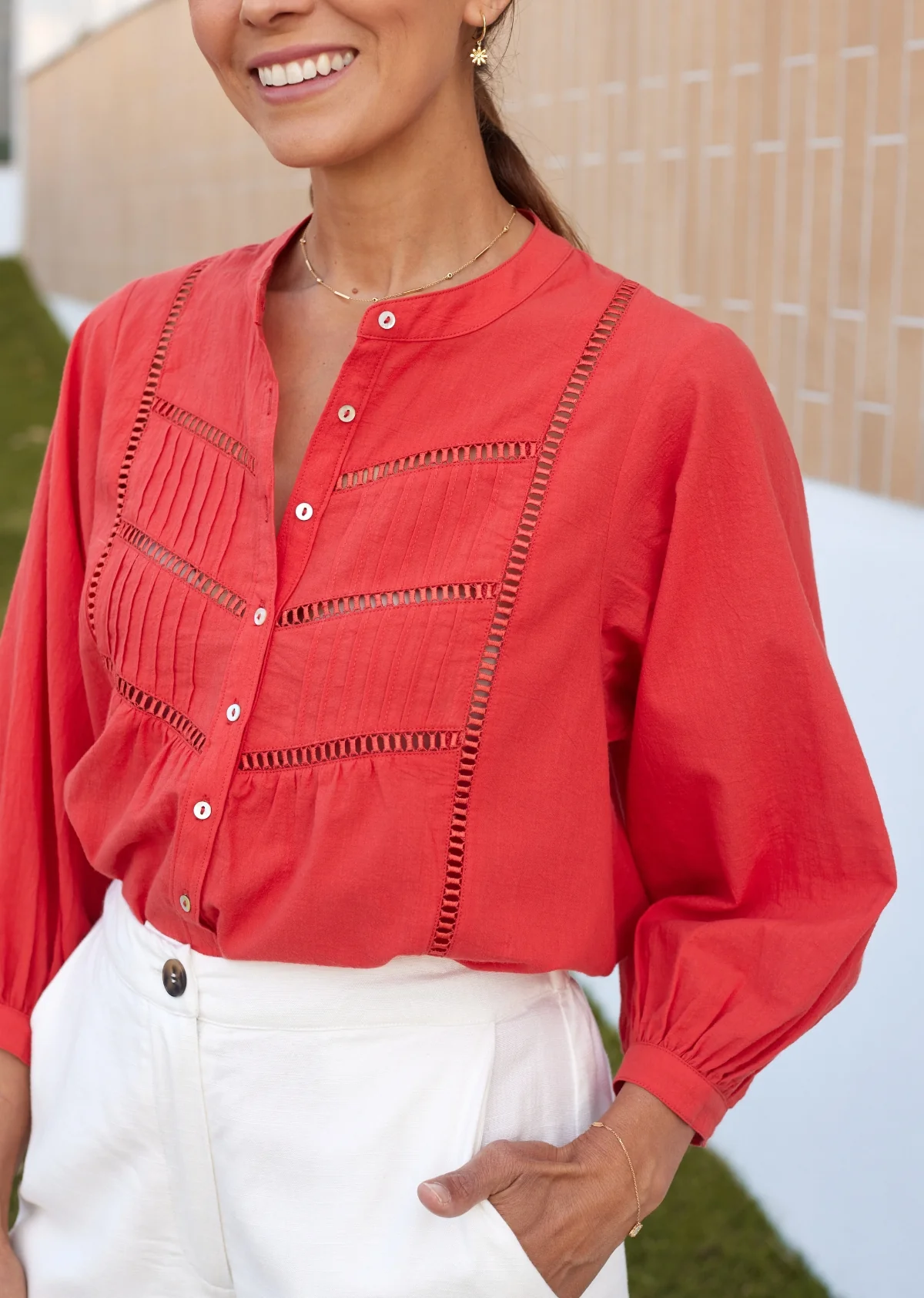 PALOMA SHIRT - TOMATO - Image 3