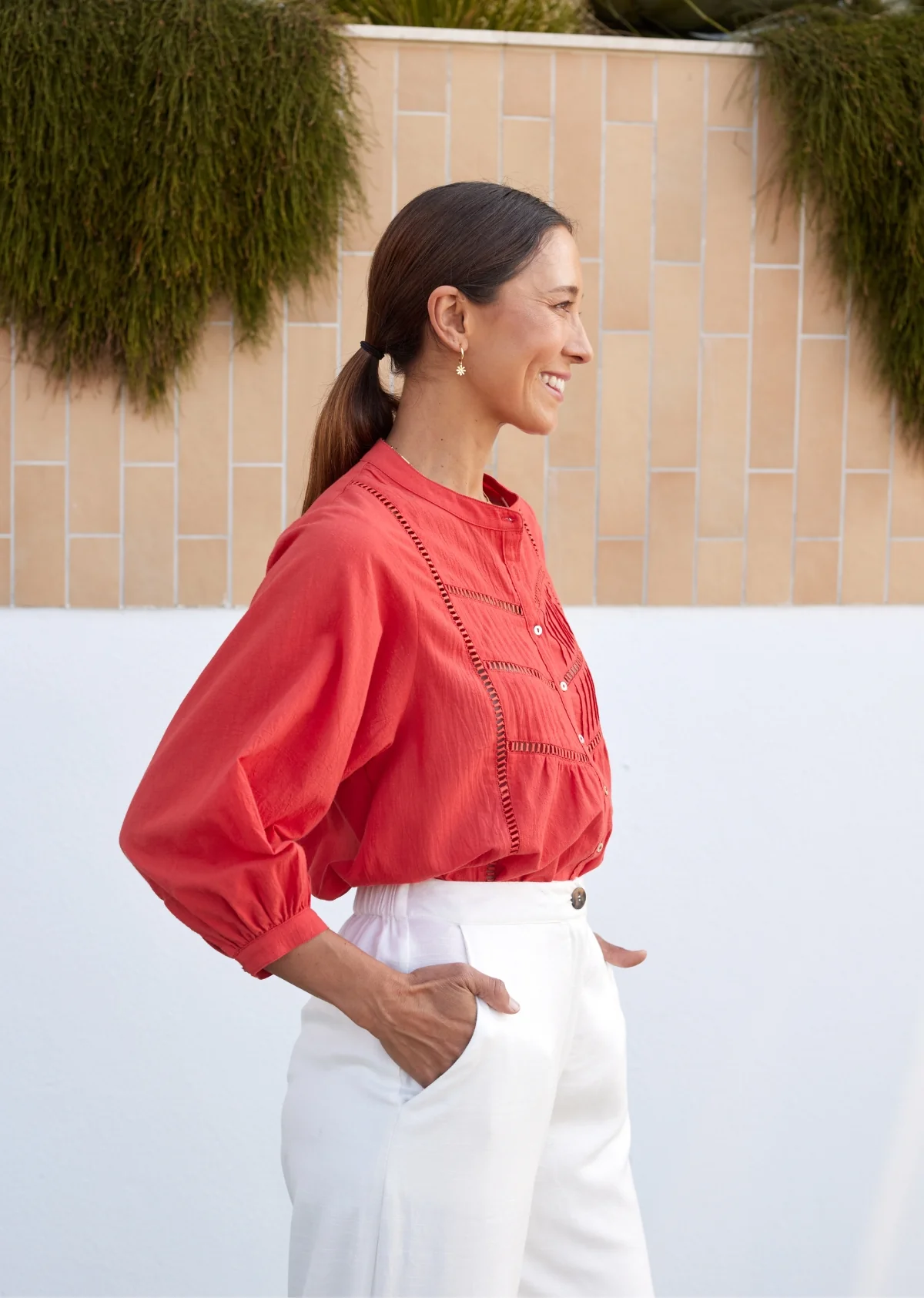PALOMA SHIRT - TOMATO - Image 5