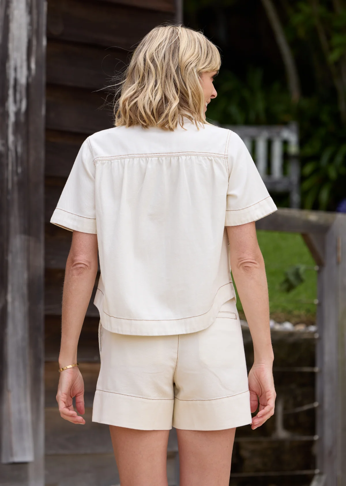SADIE DENIM SHIRT - ECRU - Image 12