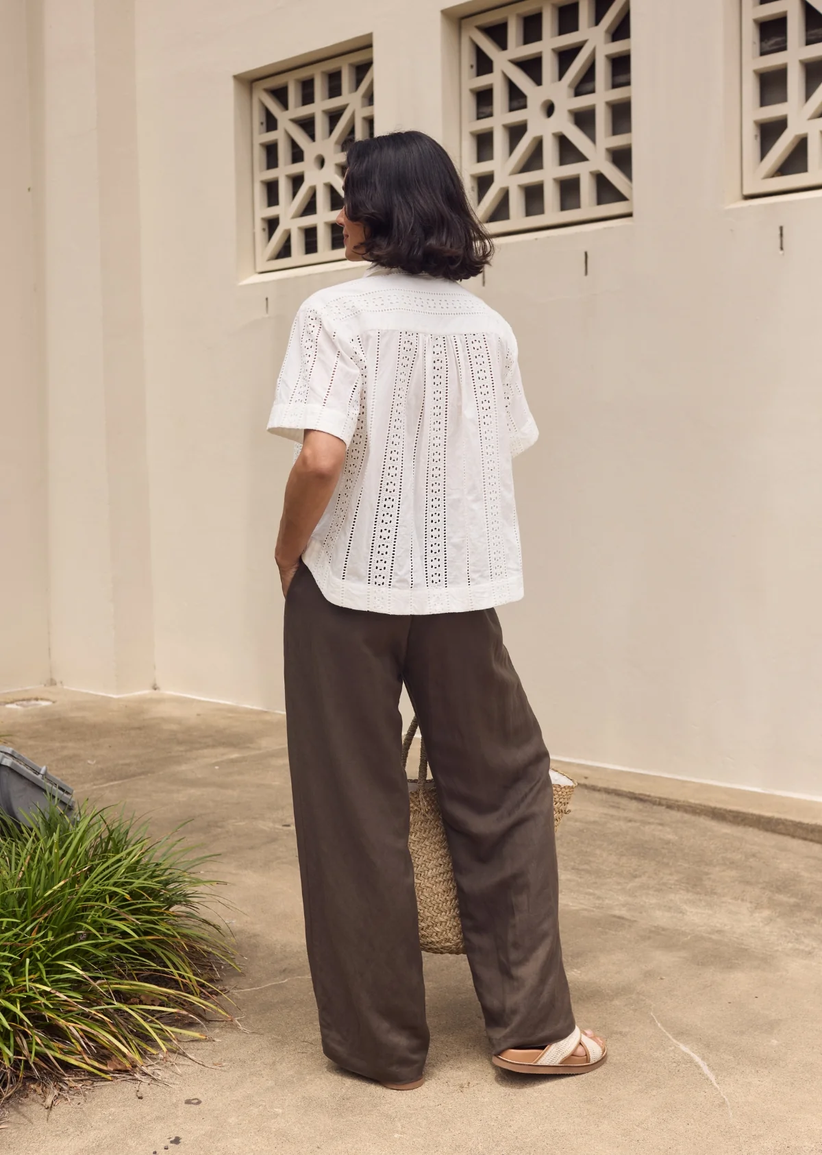 SADIE EMBROIDERED SHIRT - IVORY - Image 6